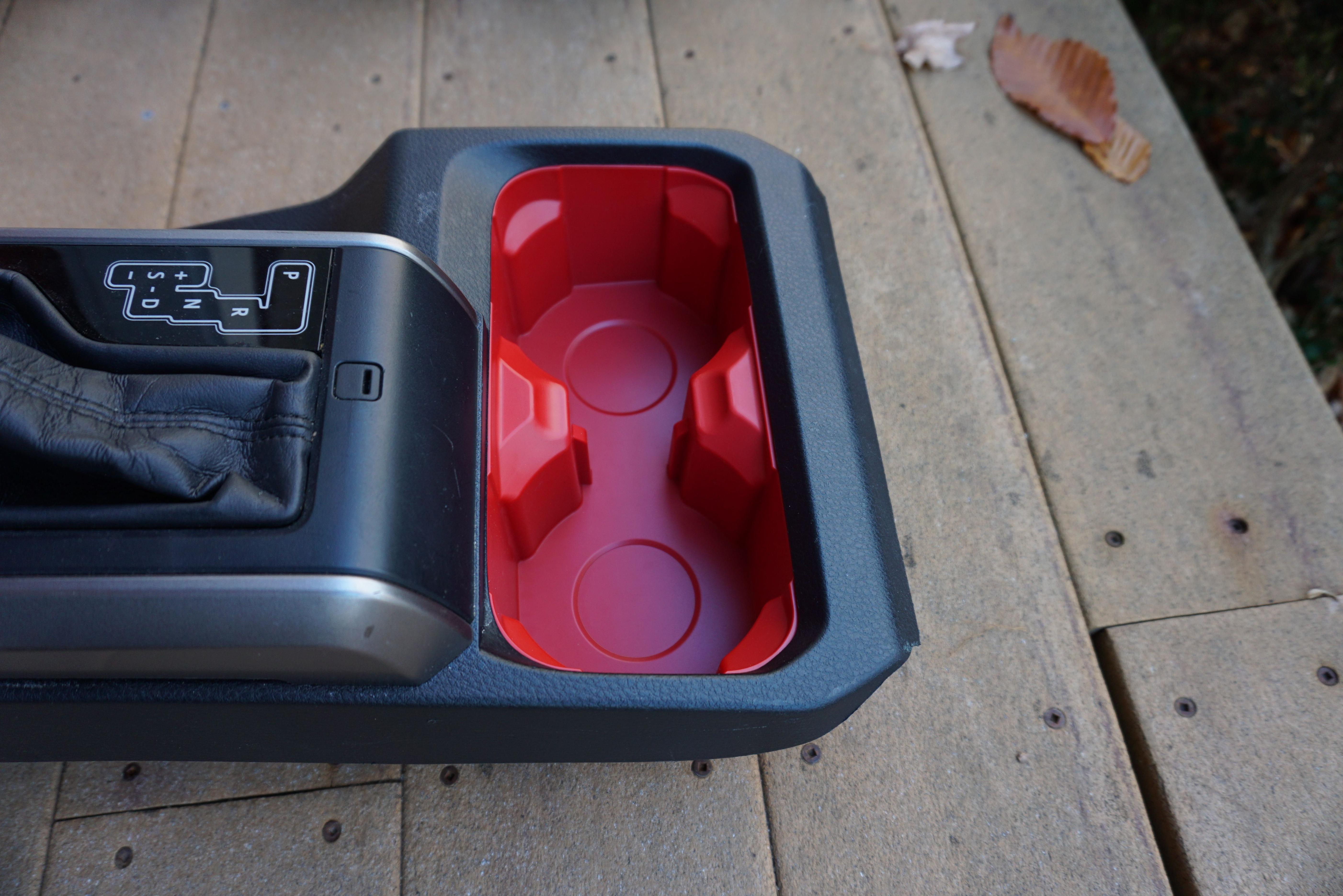 Oversize Cup Holder with Tray (For 2016-2023 Tacoma) - RED