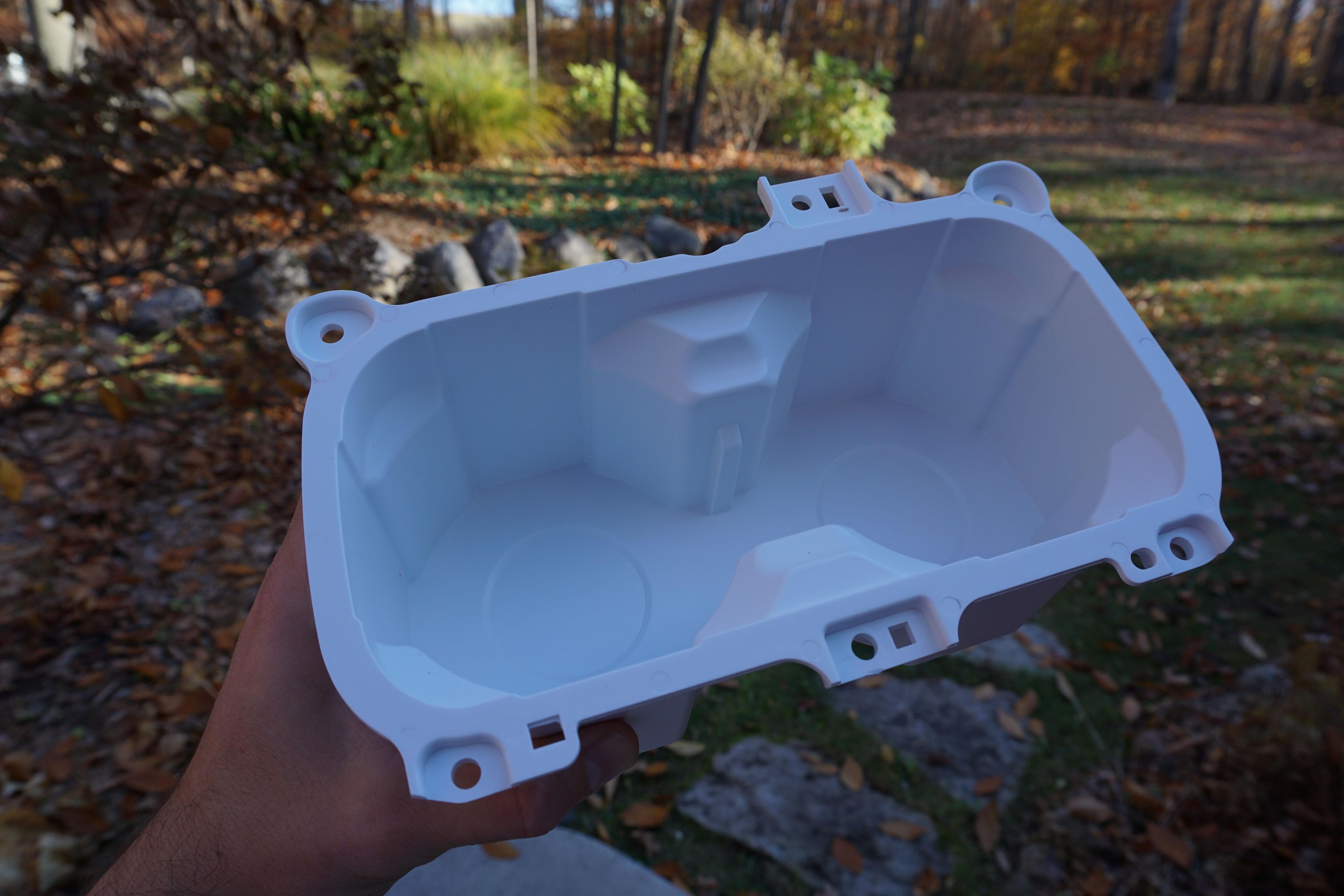 Oversize Cup Holder with Tray (For 2016-2023 Tacoma) - WHITE