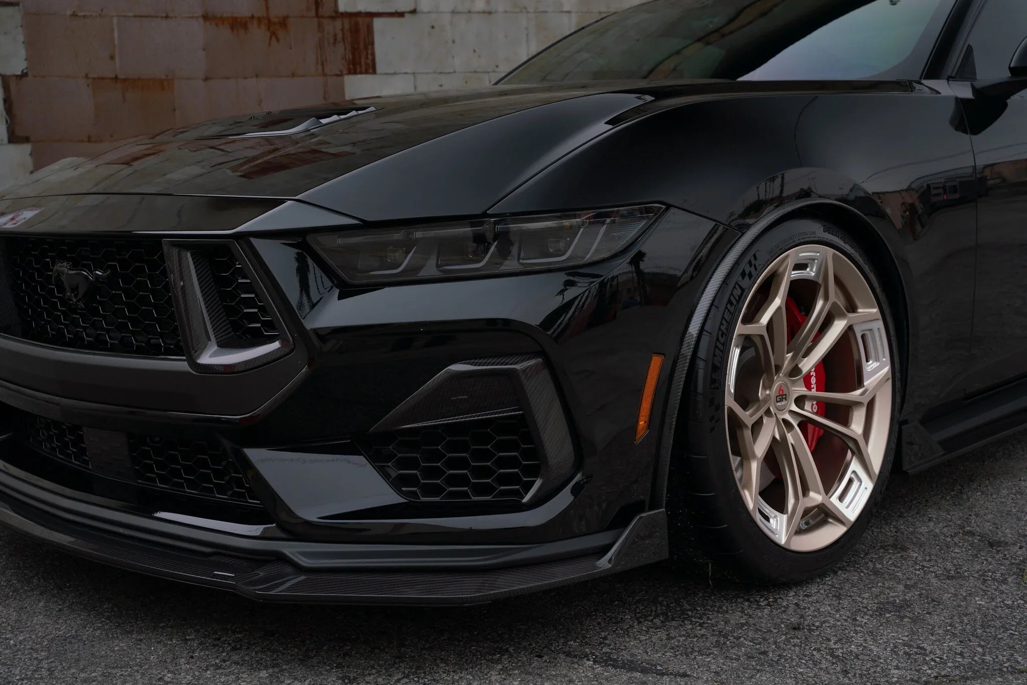 NYTOP Dry Carbon Grille Inserts For 2024-Current Ford Mustang GT