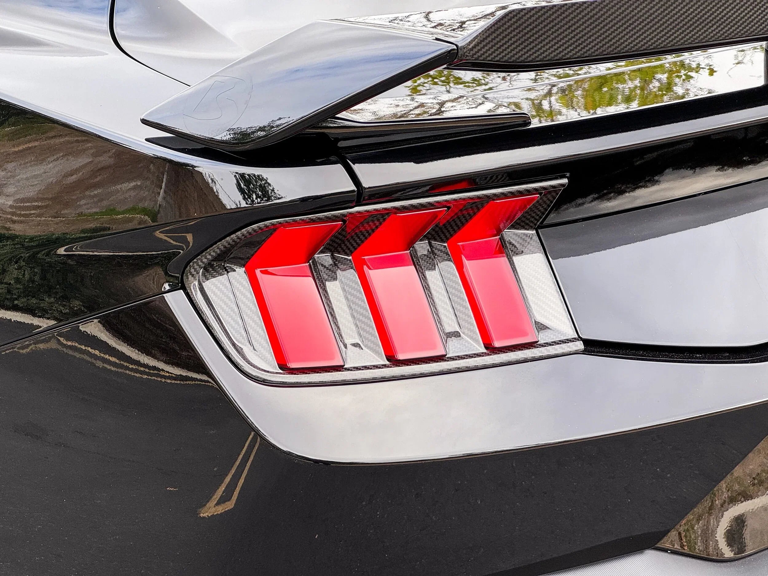 NYTOP Dry Carbon Taillight Cover For 2024-Current Ford Mustang