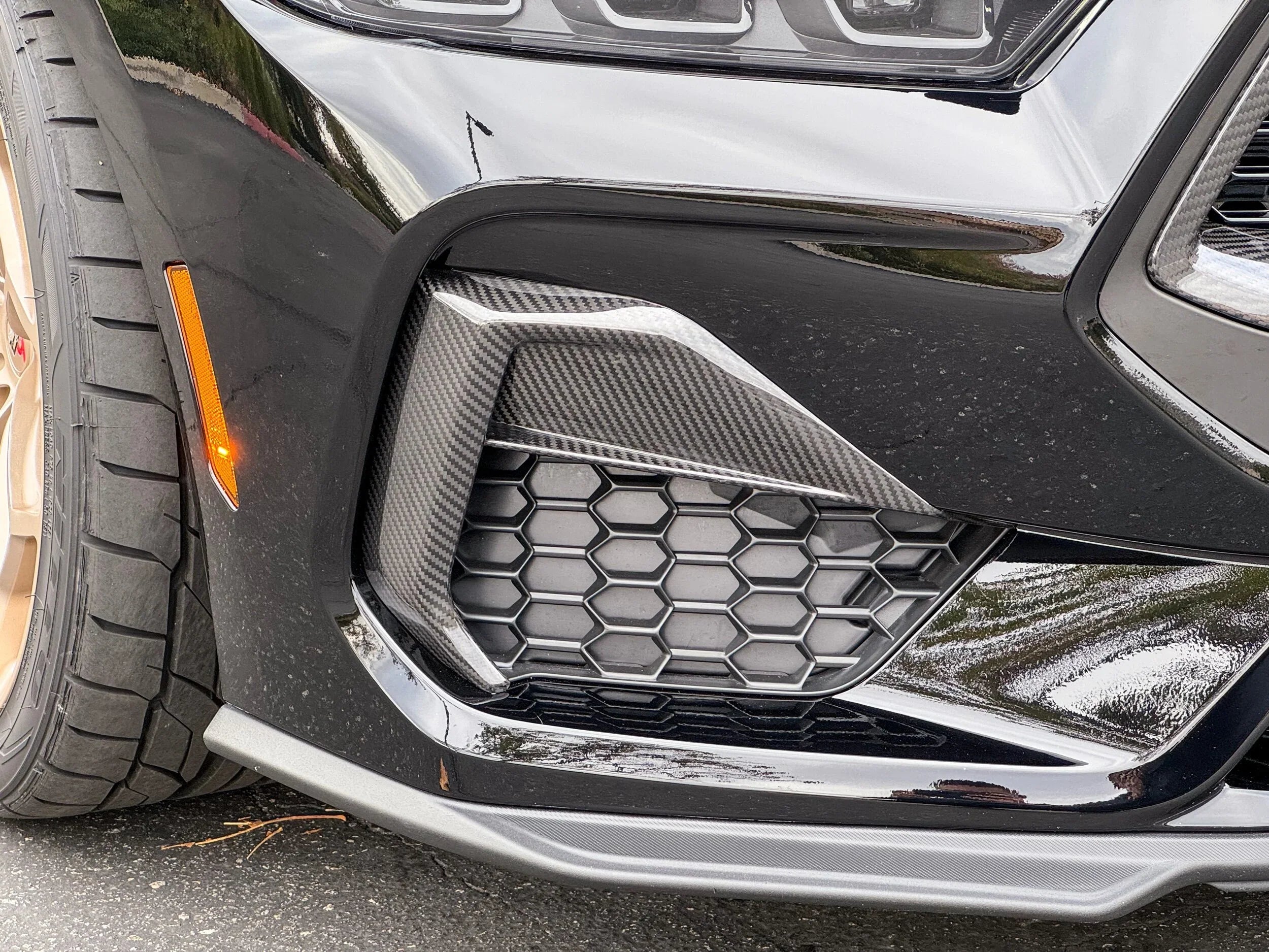 NYTOP Dry Carbon Side Grille Trim Cover For 2024-Current Ford Mustang GT