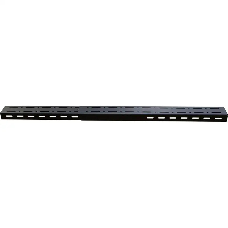 Side view of the 4CX Roof/Side Bar featuring a slotted design for adjustable accessory mounting. Durable and universal fit.
