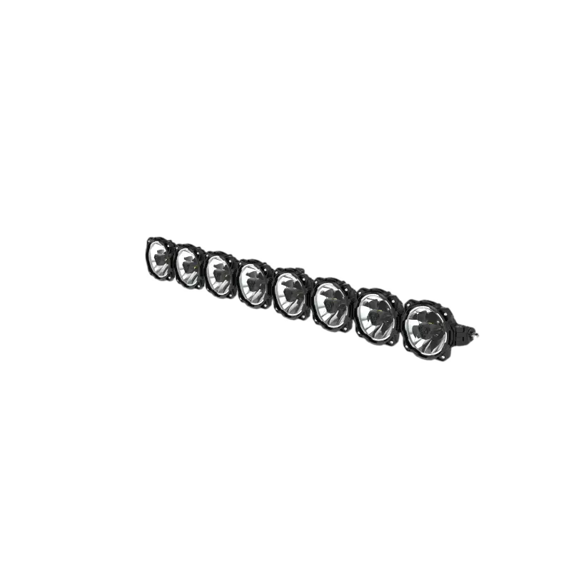 Angled side view of the 50-inch Gravity Titan LED Light Bar showcasing its sleek design and 8-light configuration.