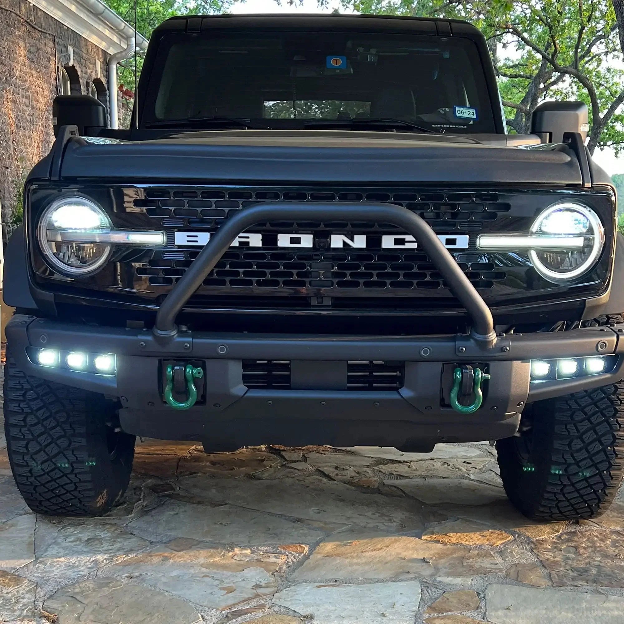 Triple LED Fog Light Kit For 2021-2026 Ford Bronco | Steel Modular Bumper | 90W