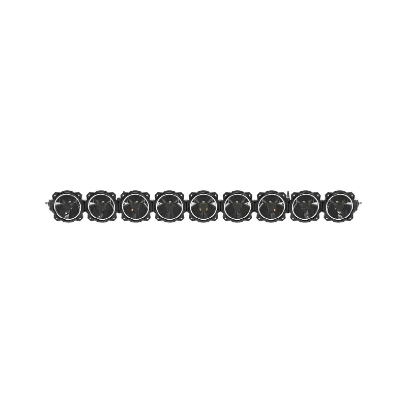 Straight-on view of the 57-inch Titan LED Light Bar without covers, featuring 9 high-performance LED lights for off-road vehicles.