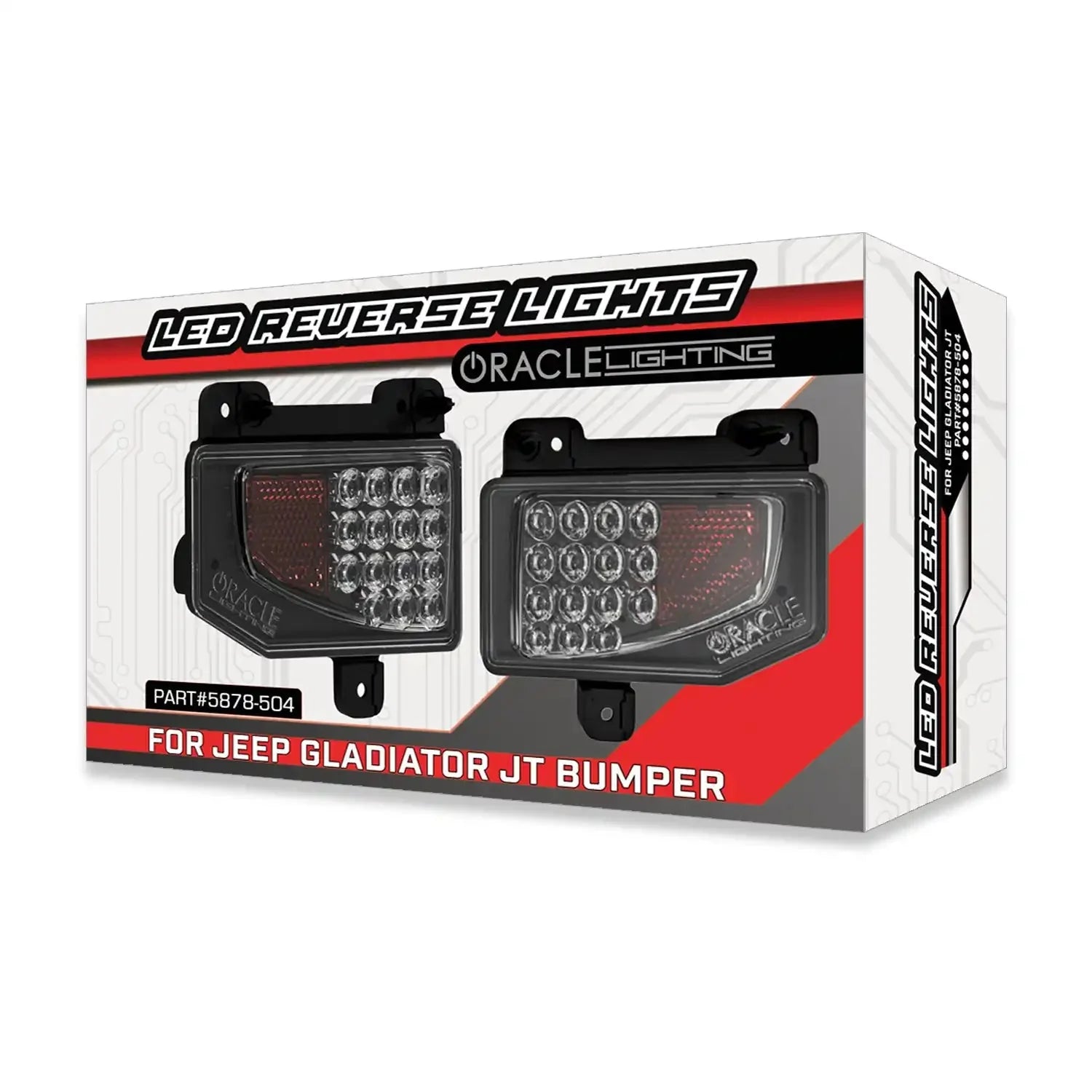 Rear Bumper LED Reverse Lights For 2020-2025 Jeep Gladiator JT | 1,500 Lumens