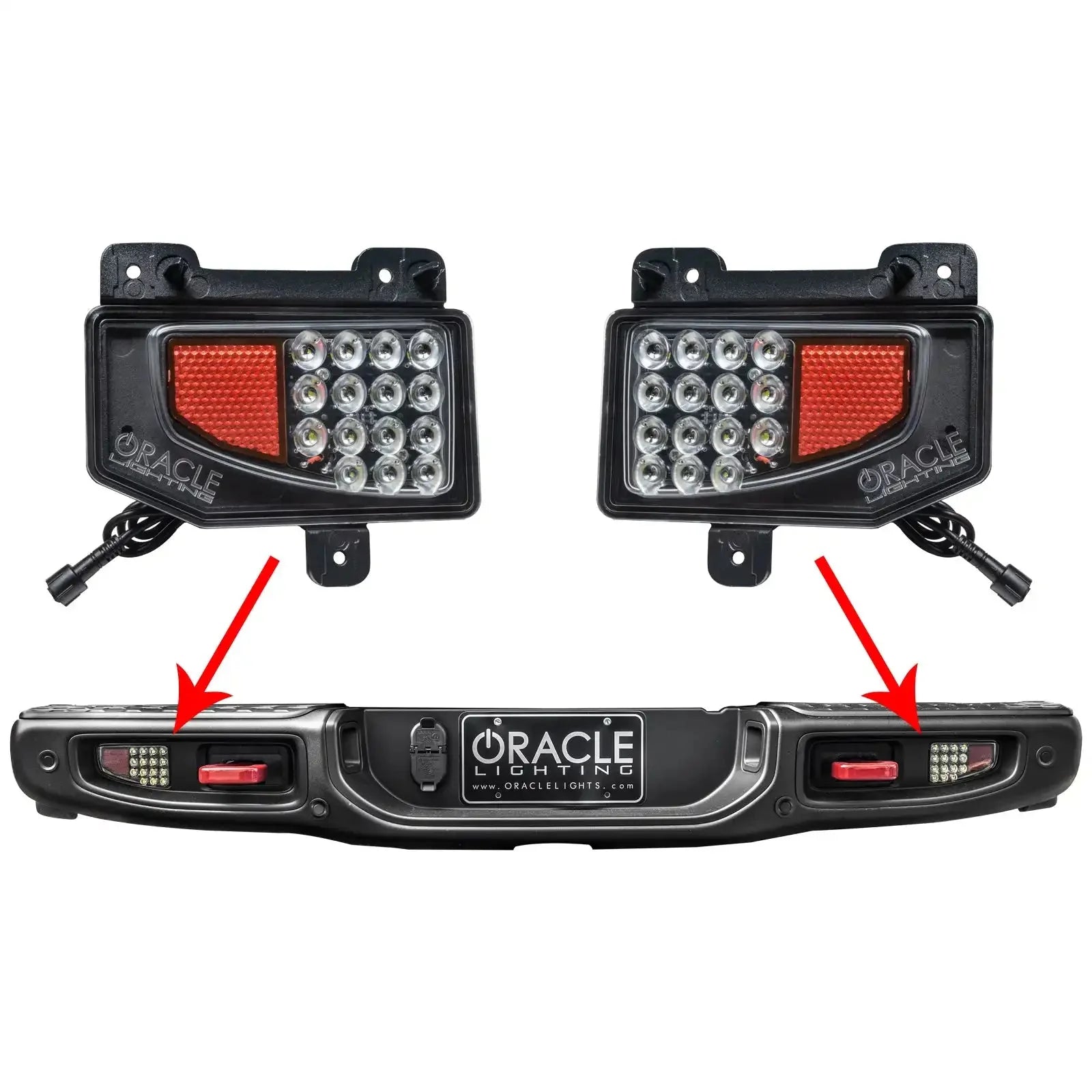 Rear Bumper LED Reverse Lights For 2020-2025 Jeep Gladiator JT | 1,500 Lumens