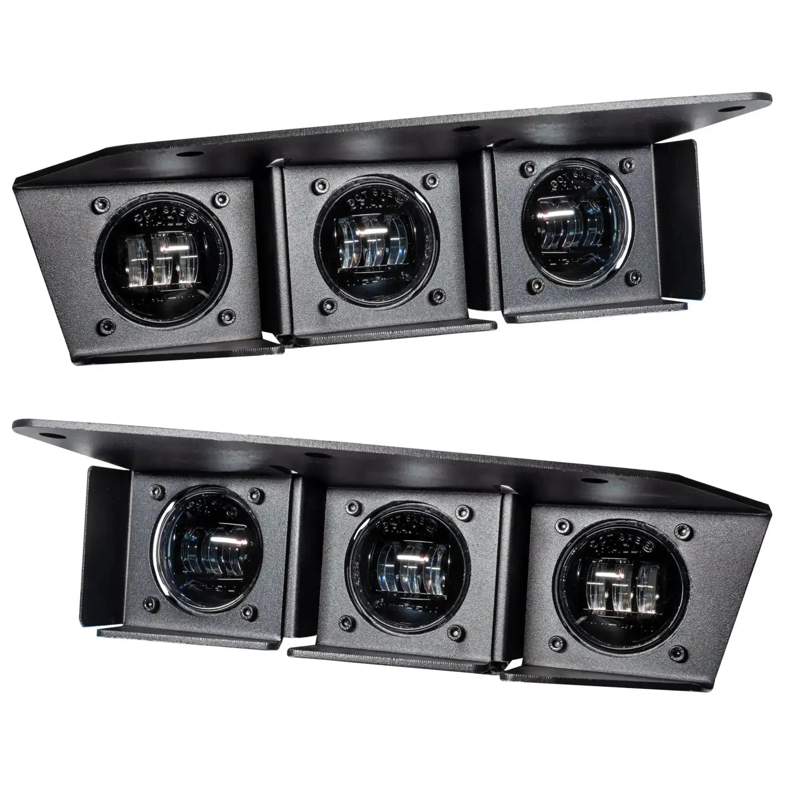 Triple LED Fog Light Kit For 2021-2026 Ford Bronco | Steel Modular Bumper | 90W