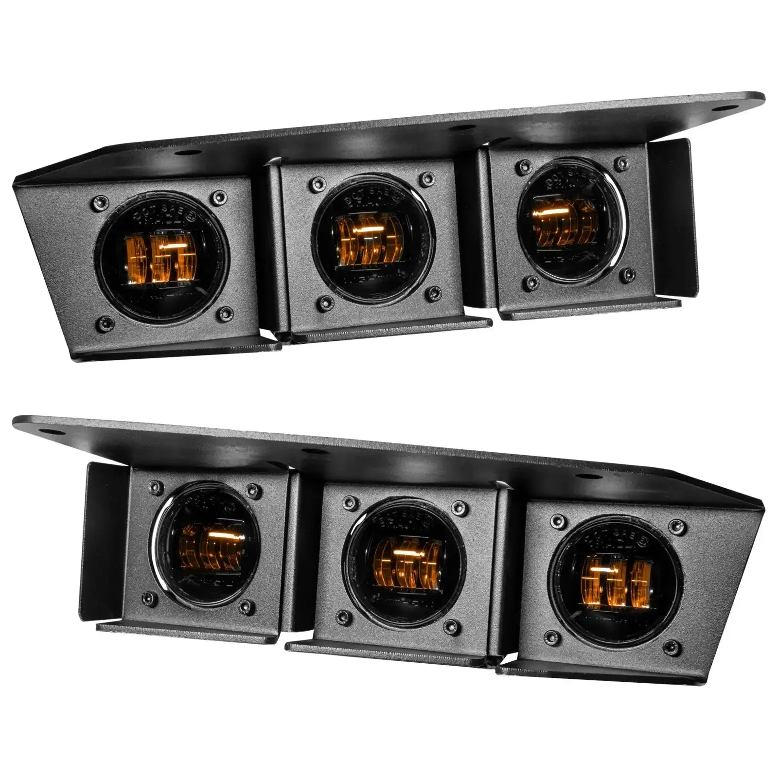 Triple LED Fog Light Kit For 2021-2026 Ford Bronco | Steel Modular Bumper | 90W