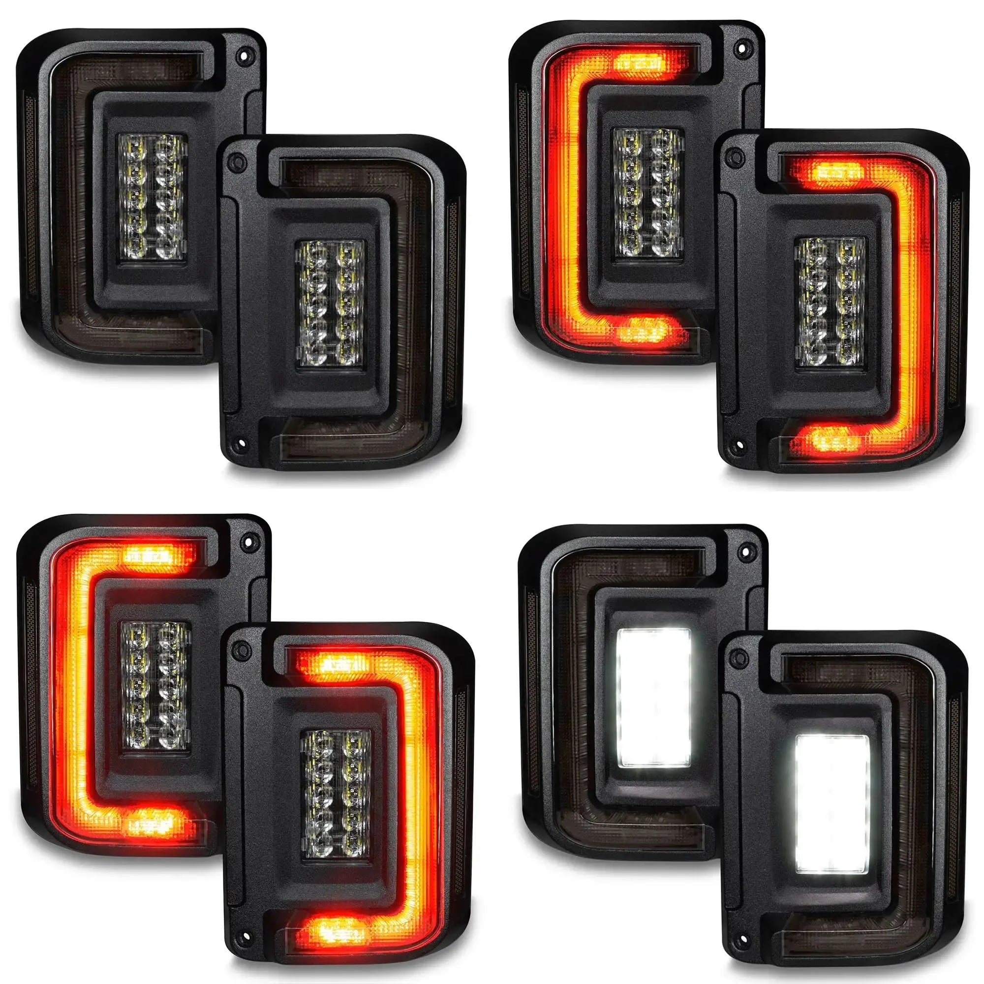V2 | Flush Mount LED Tail Lights For 2007-2017 Jeep Wrangler JK | Low-Profile Trail Protection