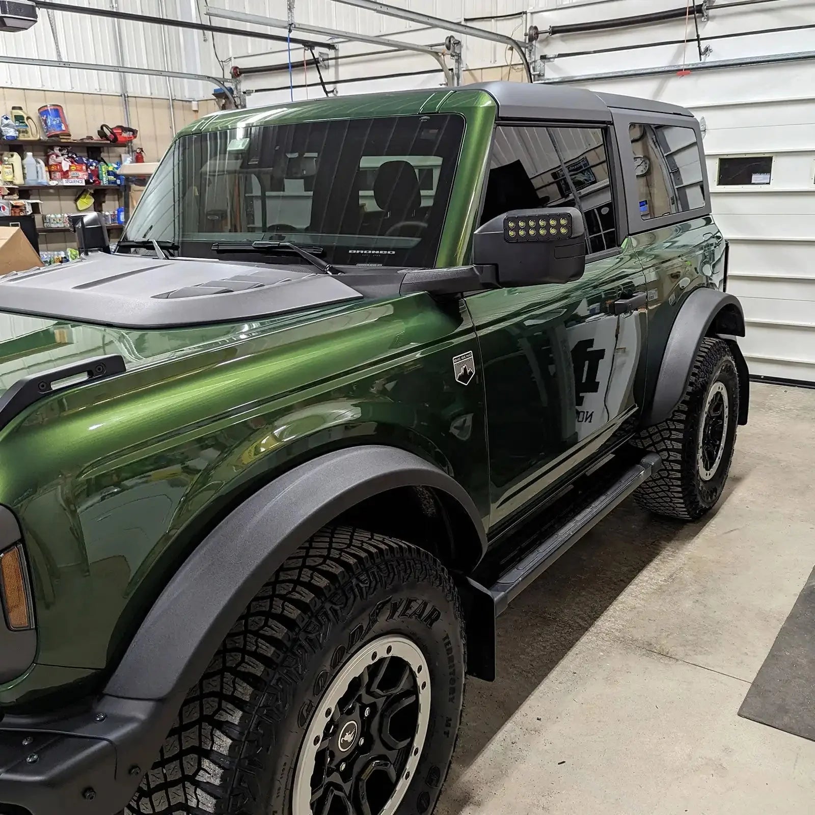 LED Off-Road Side Mirrors For 2021-2026 Ford Bronco - Peripheral Ditch Lights (2200+ Lumens)
