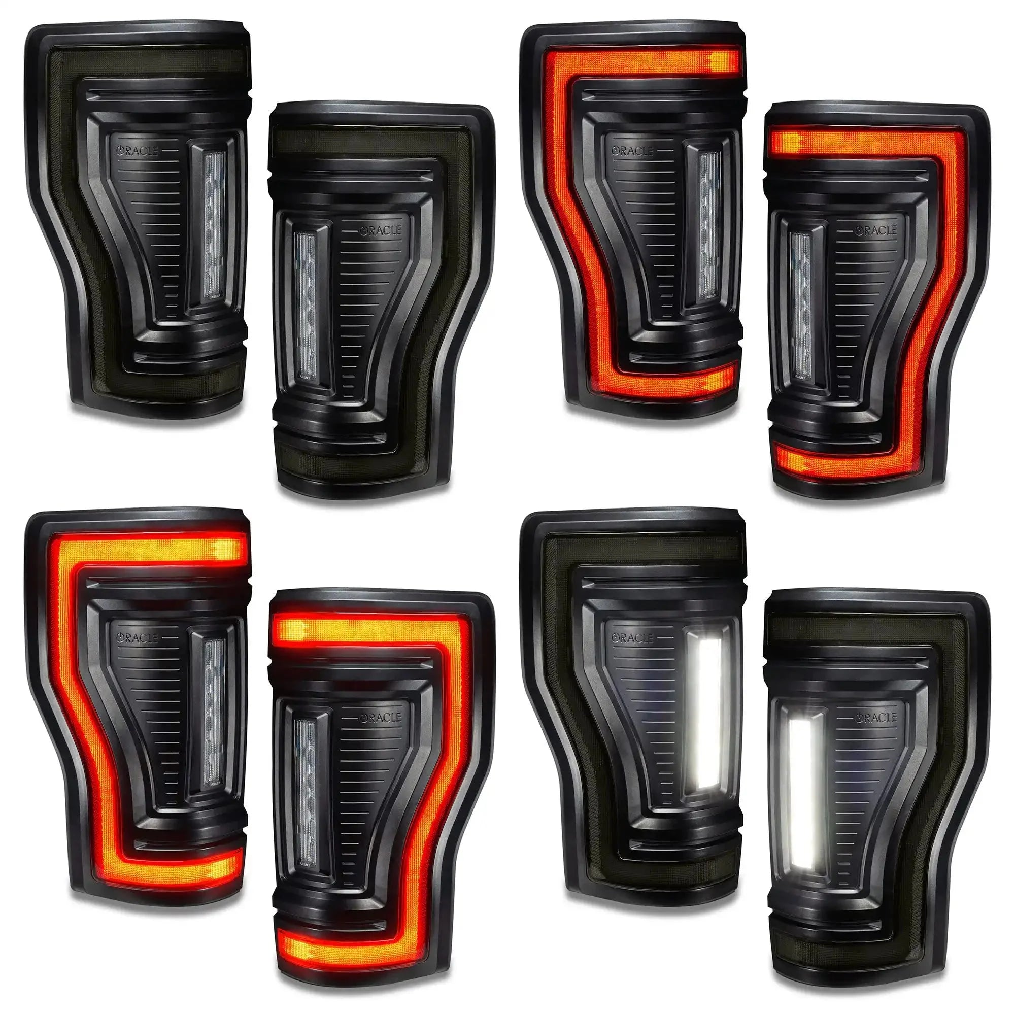 2017-2022 Ford F-250/350 Super Duty Flush Mount LED Tail Lights - Animated Turn Signals