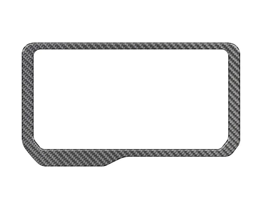 Carbon fiber textured display screen accent overlay for 8 inch Ford Bronco display screen