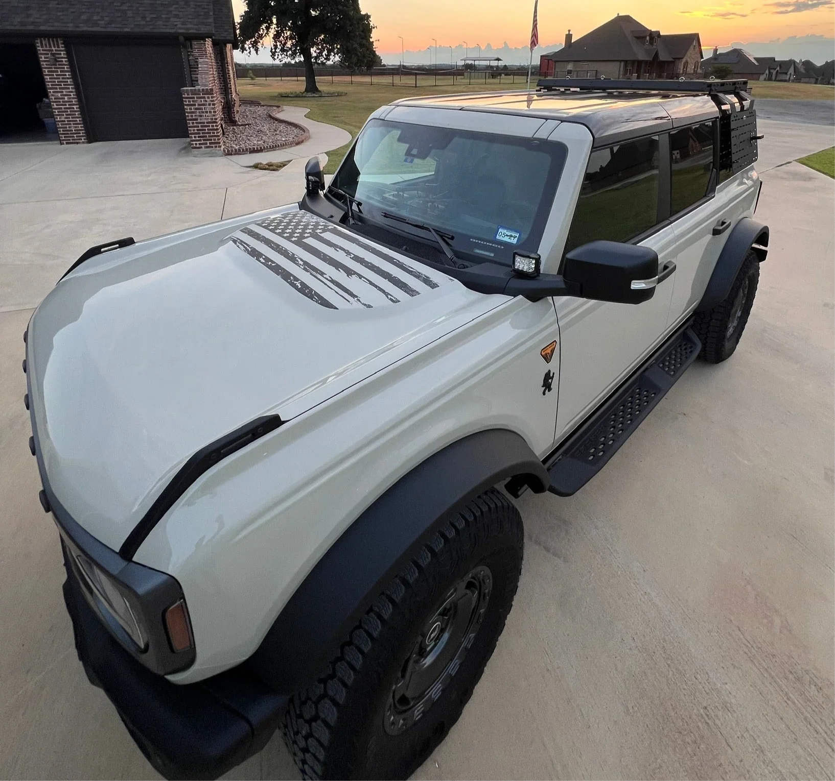 Stealth Clear American Flag Hood Overlay For 2021+ Bronco