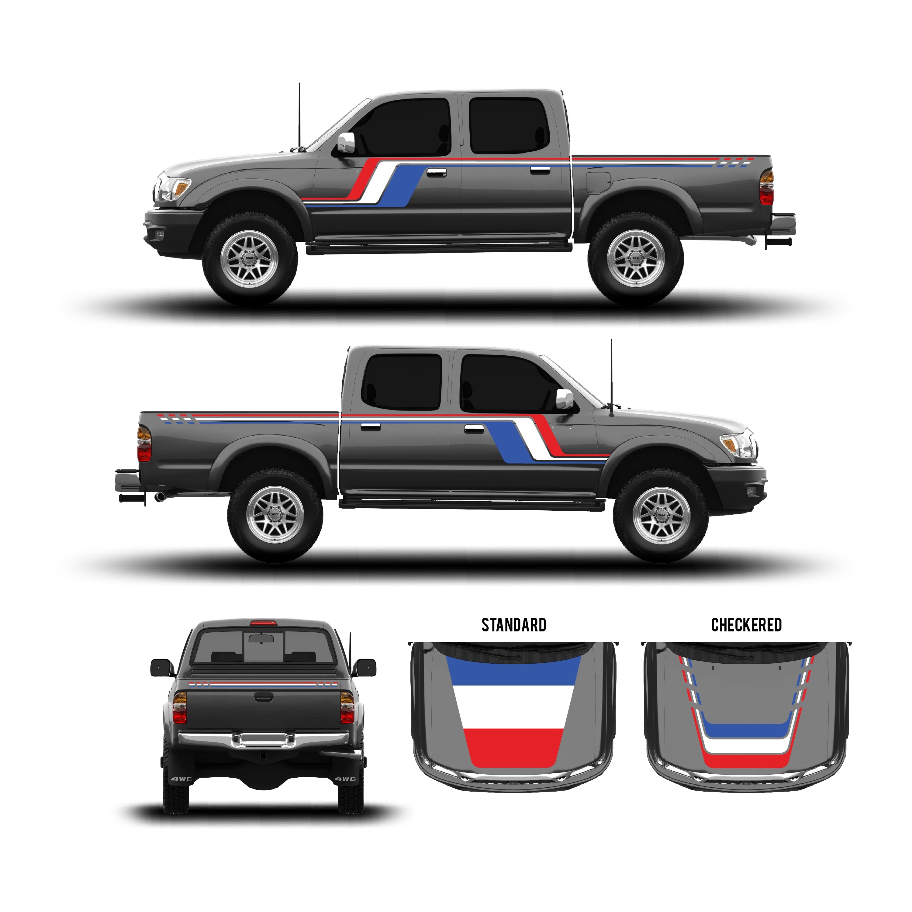 2001-04 Checkered Stripe Kit For Tacoma