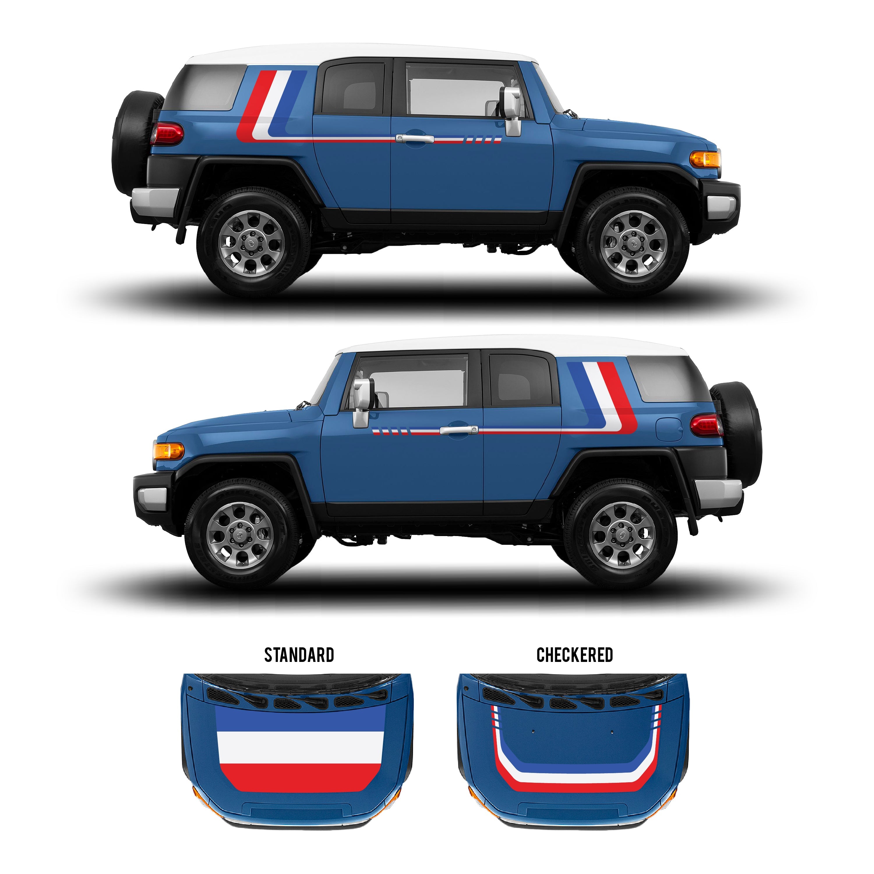 2007-14 Checkered Stripe Kit For FJ Cruiser