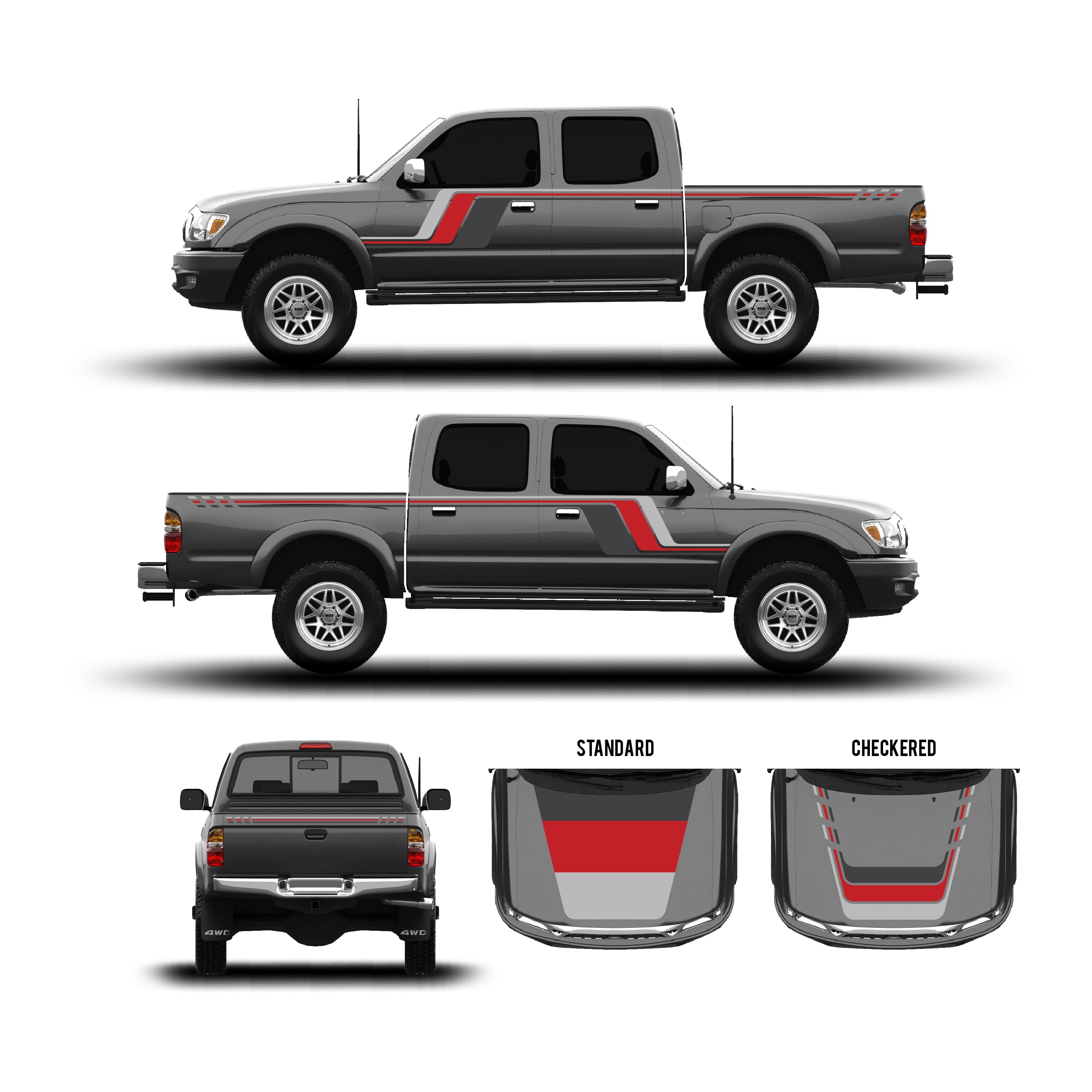 2001-04 Checkered Stripe Kit For Tacoma