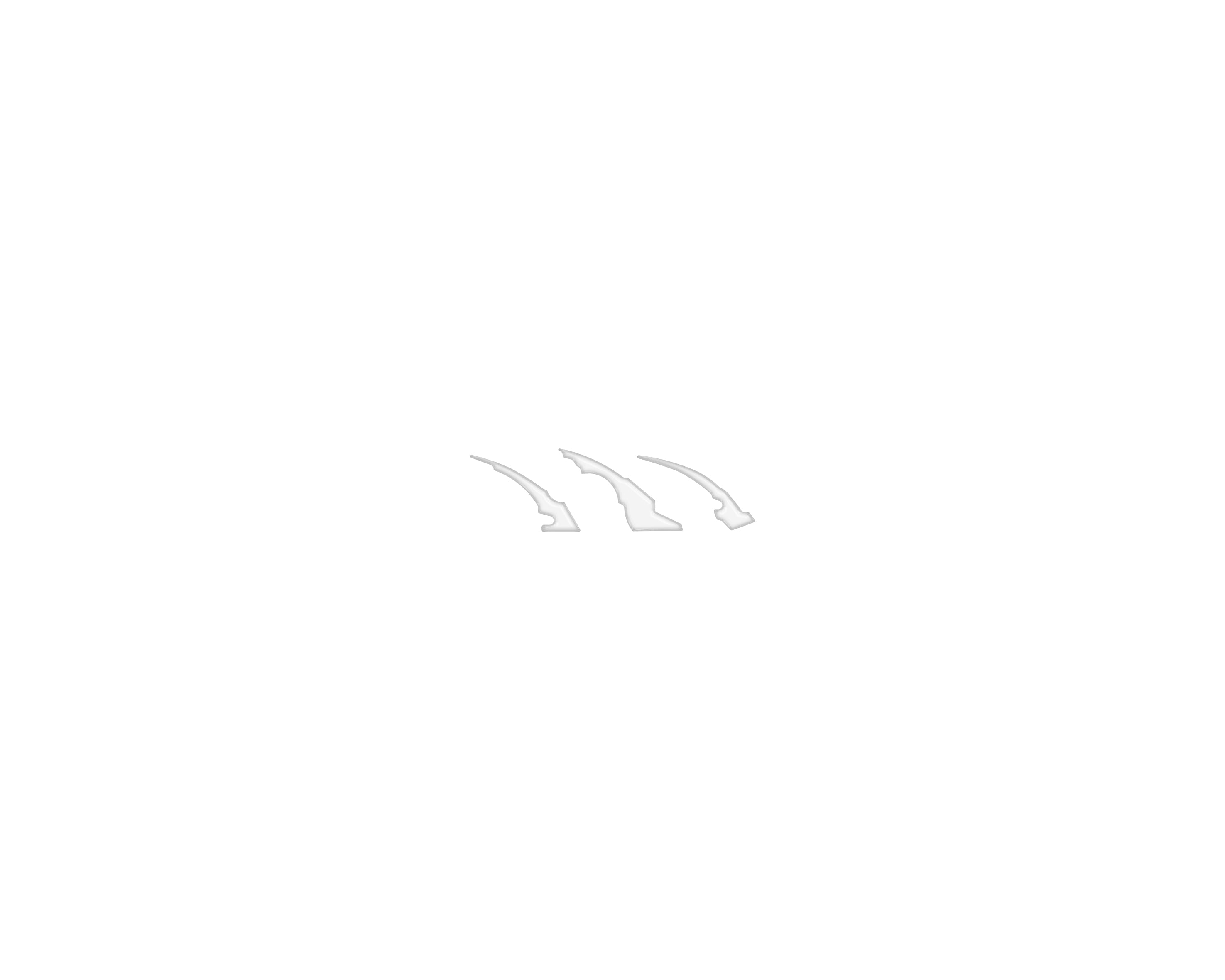 Raptor Emblem Claw Mark Inserts Fits 2022-2026 Ford Bronco Raptor