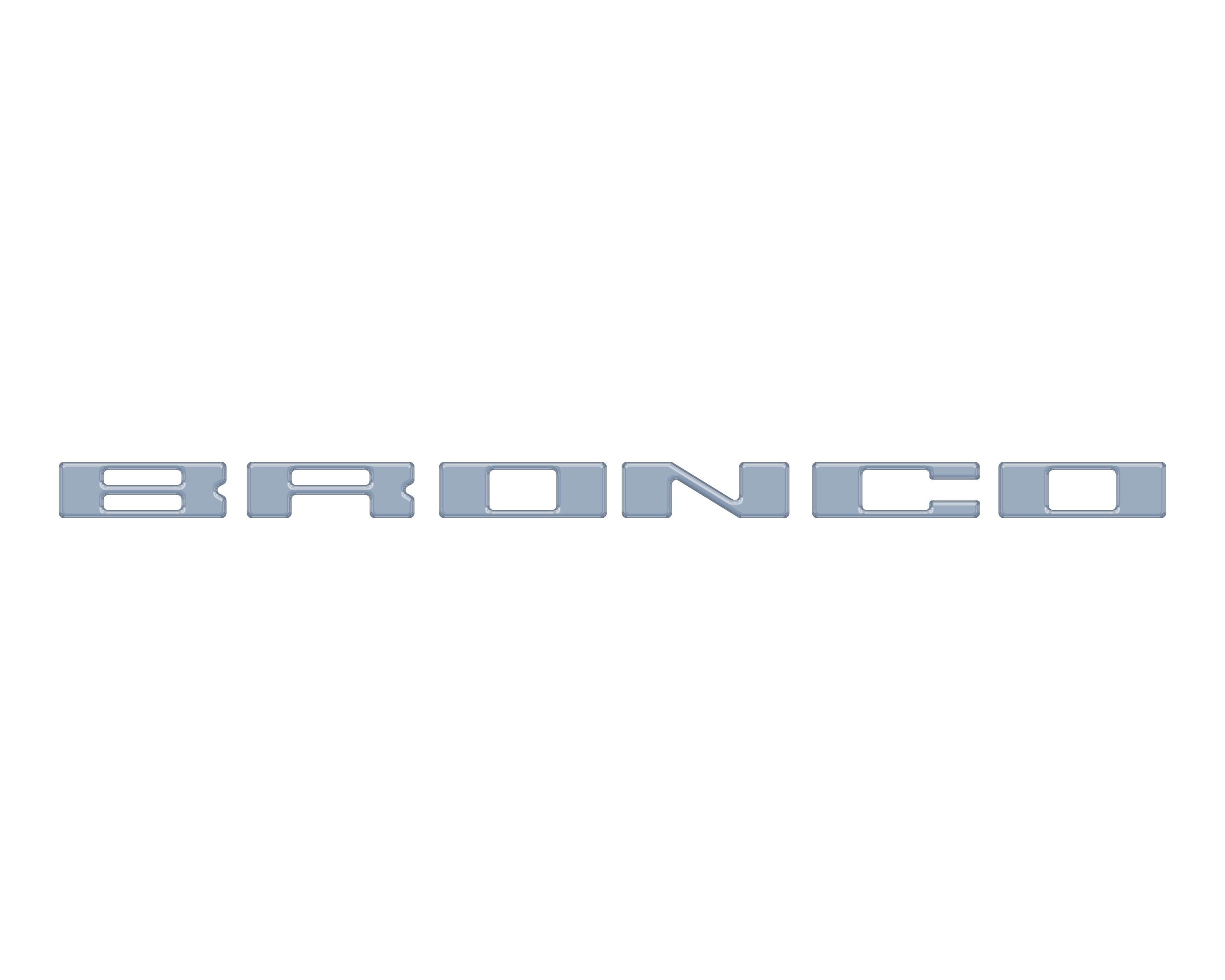 Roof Cross Bar Support Letter Overlays Fits 2022-2025 Ford Bronco