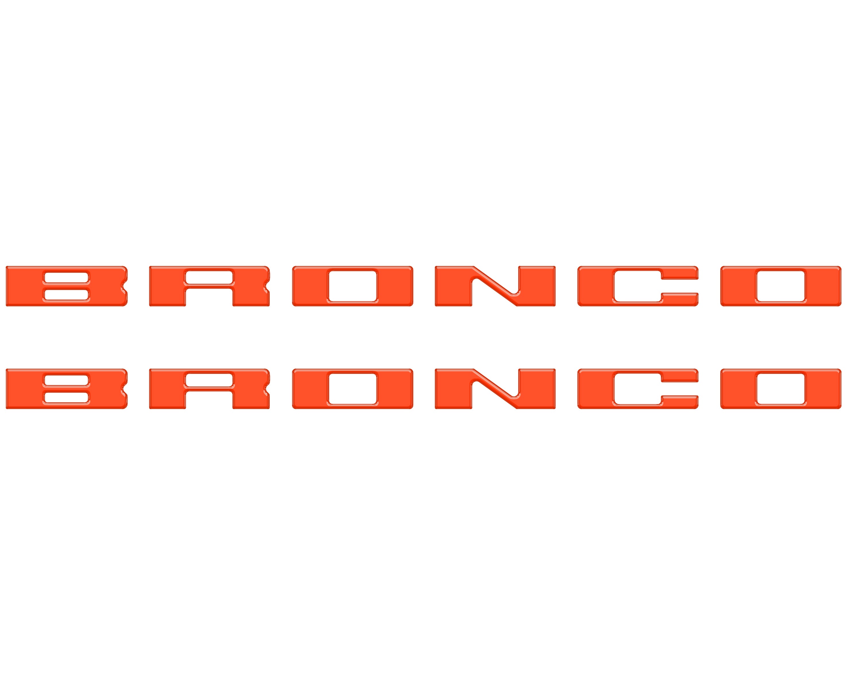 Bronco Running Board Letter Inserts/Overlays Fits 2021-2026 Ford Bronco
