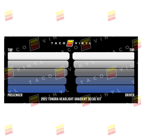 2022+ Headlight Gradient Decal Kit For Tundra