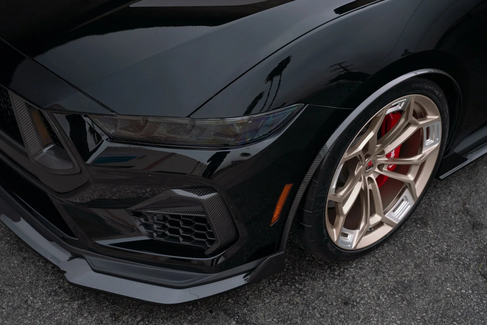 NYTOP Dry Carbon Side Grille Trim Cover For 2024-Current Ford Mustang GT