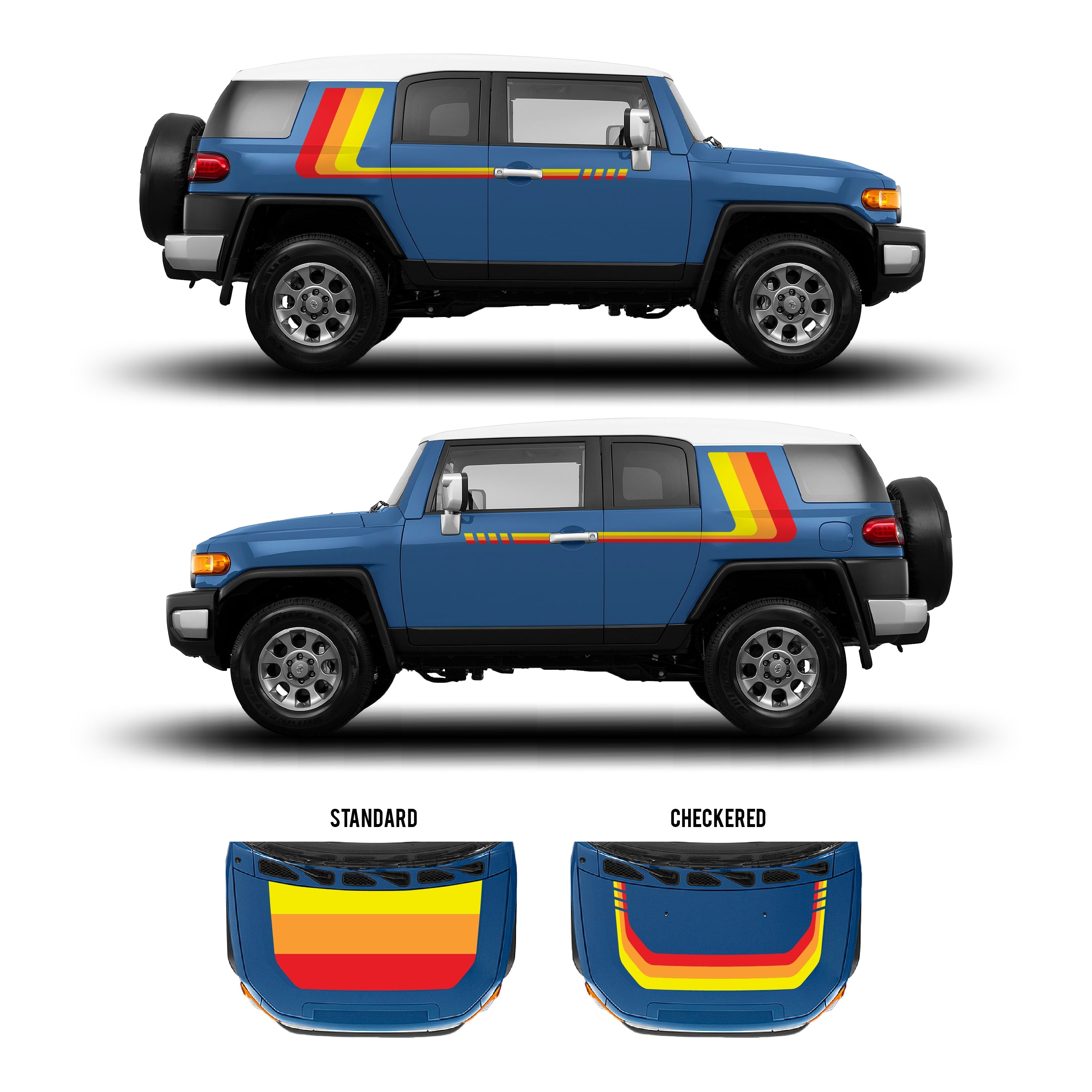2007-14 Checkered Stripe Kit For FJ Cruiser
