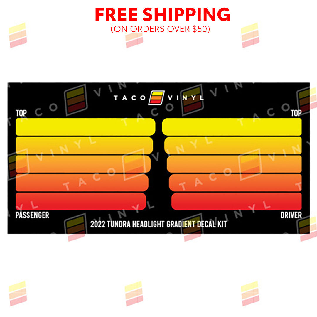 2022+ Headlight Gradient Decal Kit For Tundra