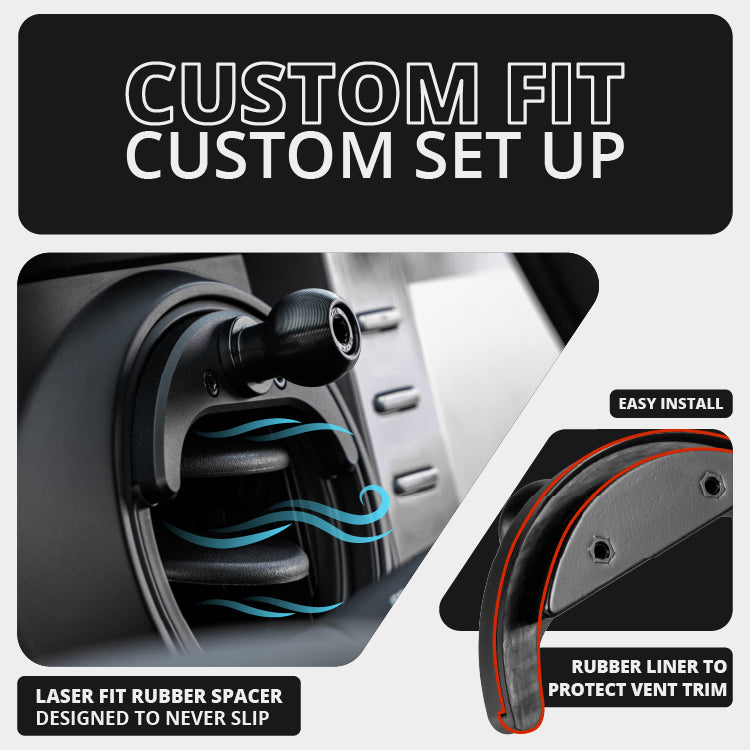 Vent Mount For 2016-2023 Toyota Tacoma & 2014-2021 Tundra LINK™ Vent Mount Bracket With 20LITE Phone Holder | Choose Your Arm Length