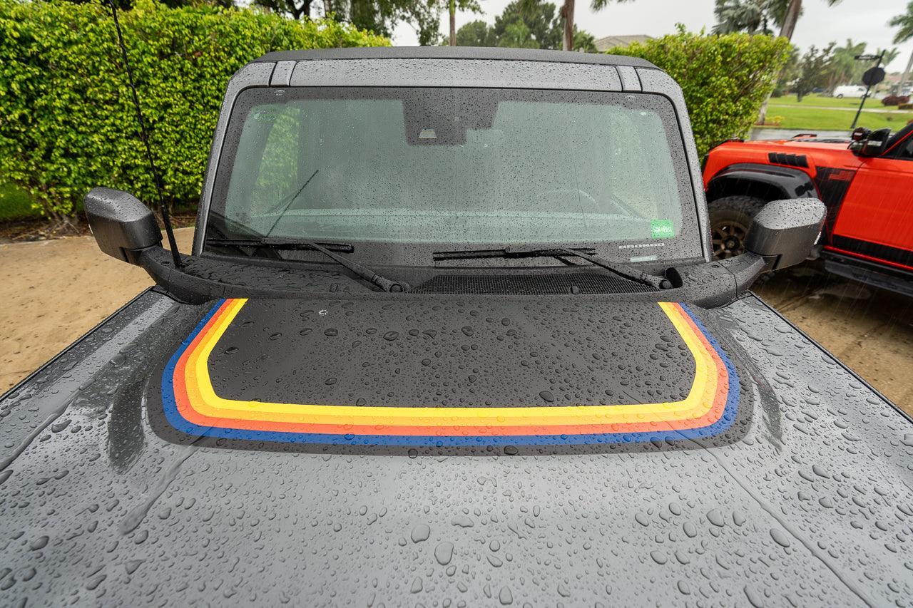 Badlands 5 Bar Retro Stripe Package (Hood, Lower Door Protection, Door Sills) For 2021+ Bronco