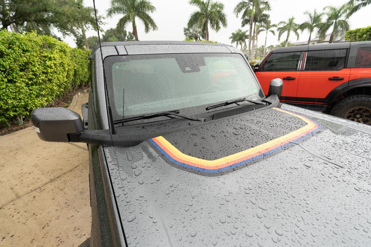 Badlands 5 Bar Retro Stripe Package (Hood, Lower Door Protection, Door Sills) For 2021+ Bronco