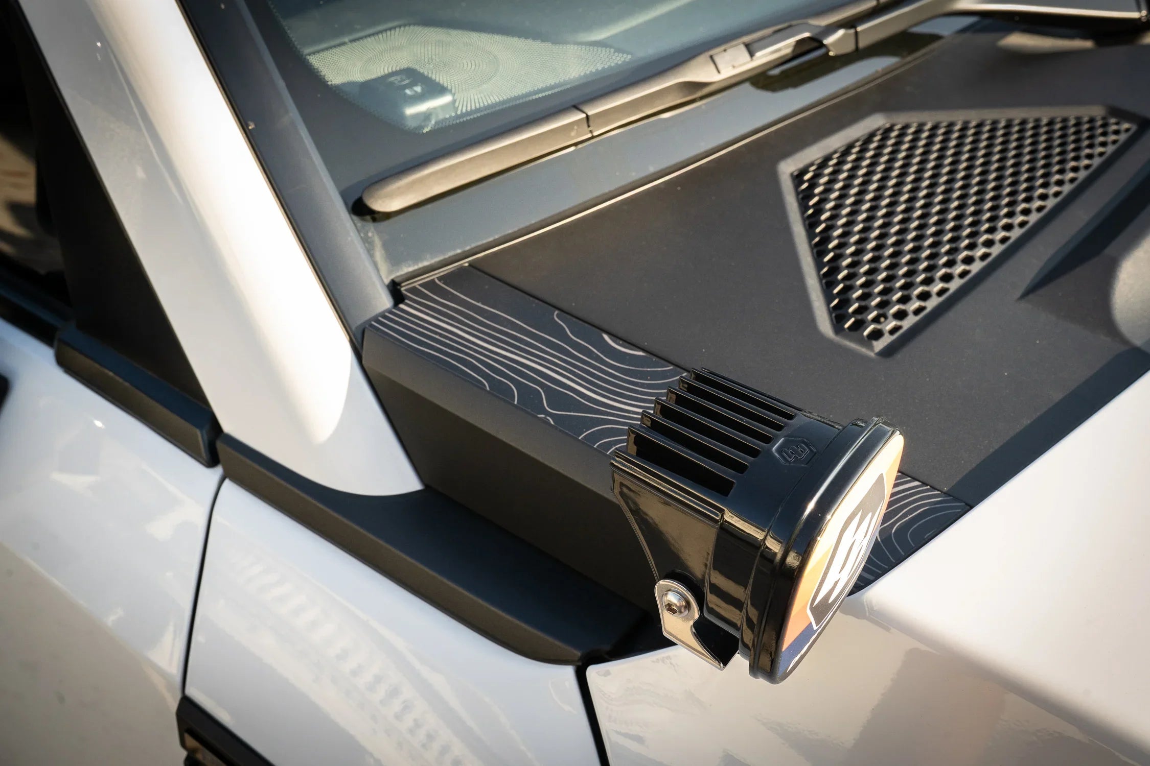 Topographic Outer Hood Trim Overlay (Top) For 2024+ Land Cruiser