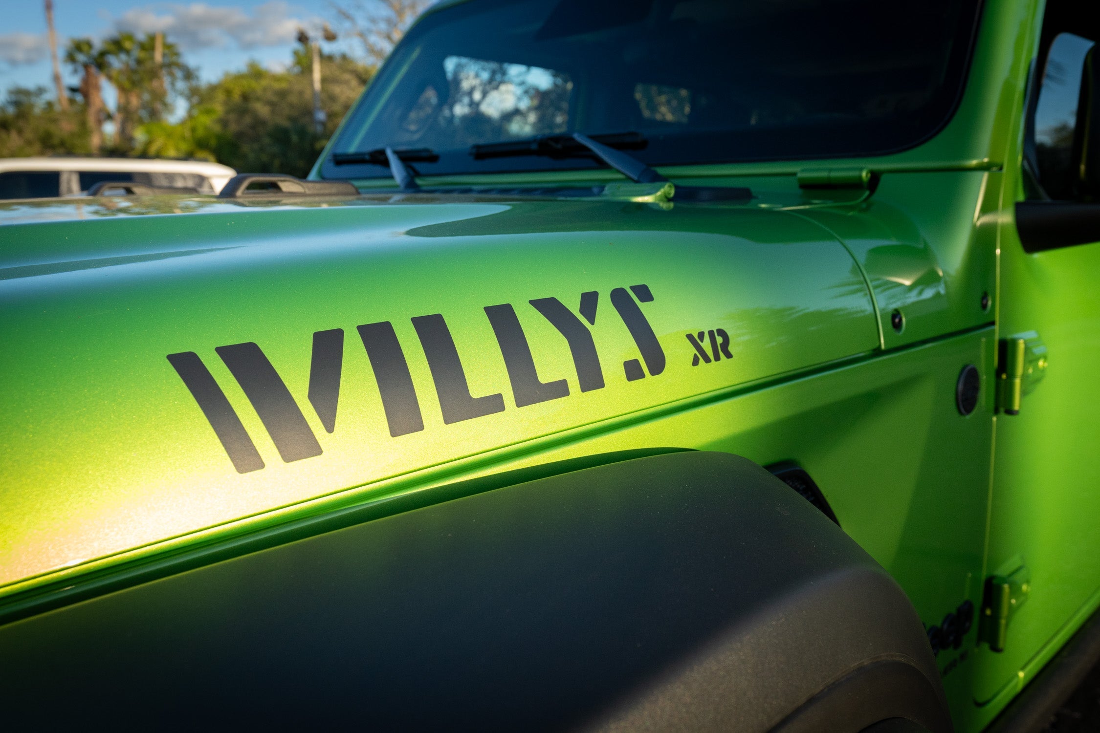 XR Stencil Style Hood Decals For 2022+ Wrangler Willys Xtreme Recon