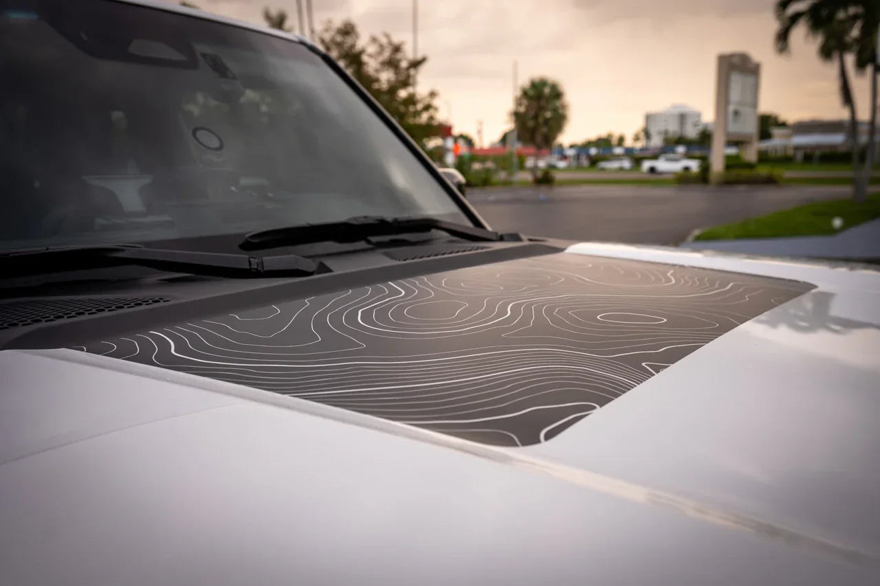 Topographic Hood Overlay (Printed Series) For 2024+ Land Cruiser