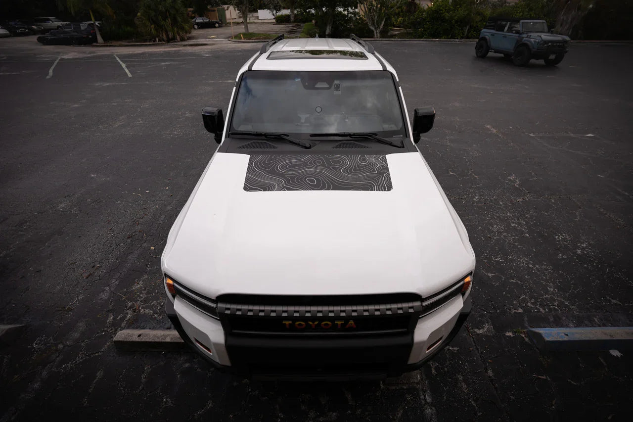 Topographic Hood Overlay (Printed Series) For 2024+ Land Cruiser