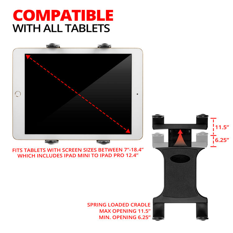 Tablet Holder | 7.5"-9.25" Telescoping Arm | 20mm TRAXX™ - Fast Track Ball