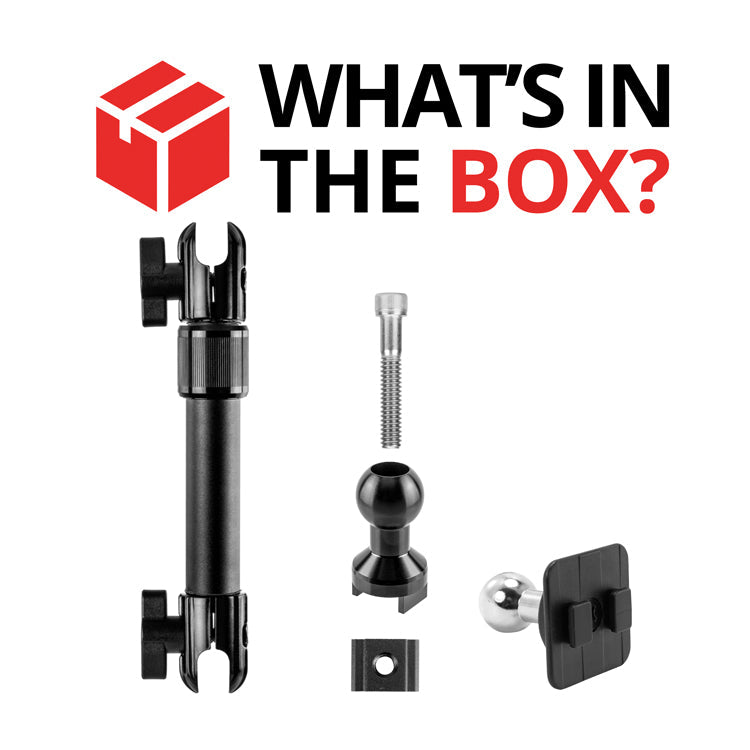 Dual-T Holder | 7.5"-9.25" Telescoping Arm | 20mm TRAXX™ - Fast Track Ball