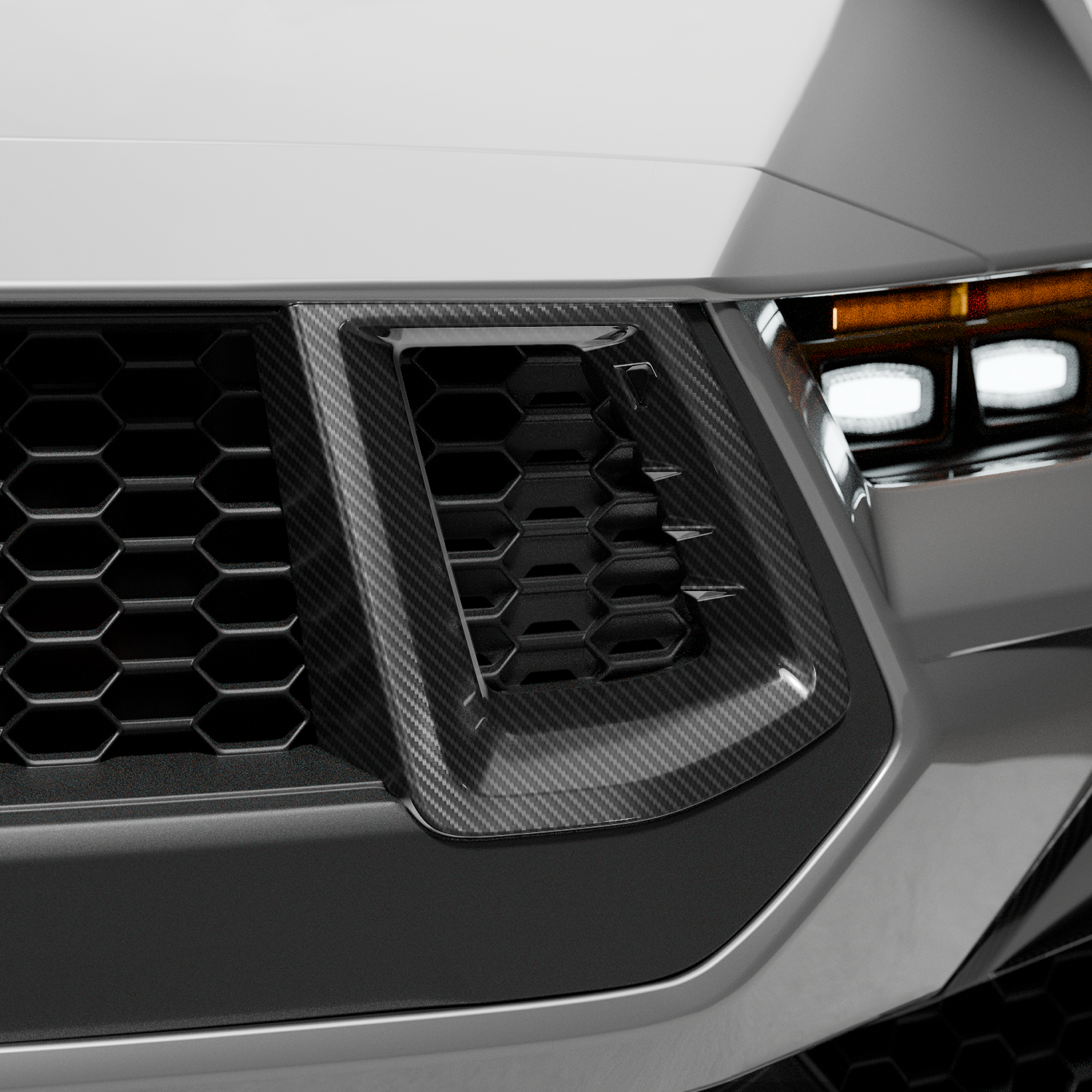 NYTOP Dry Carbon Grille Inserts For 2024-Current Ford Mustang GT