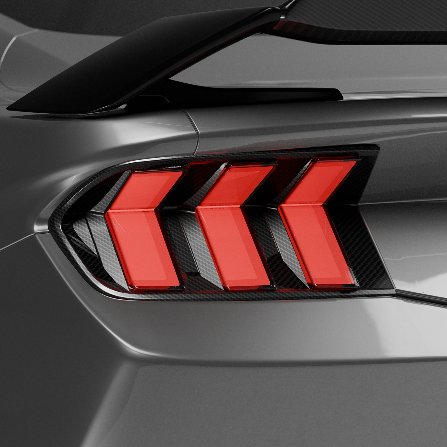 NYTOP Dry Carbon Taillight Cover For 2024-Current Ford Mustang