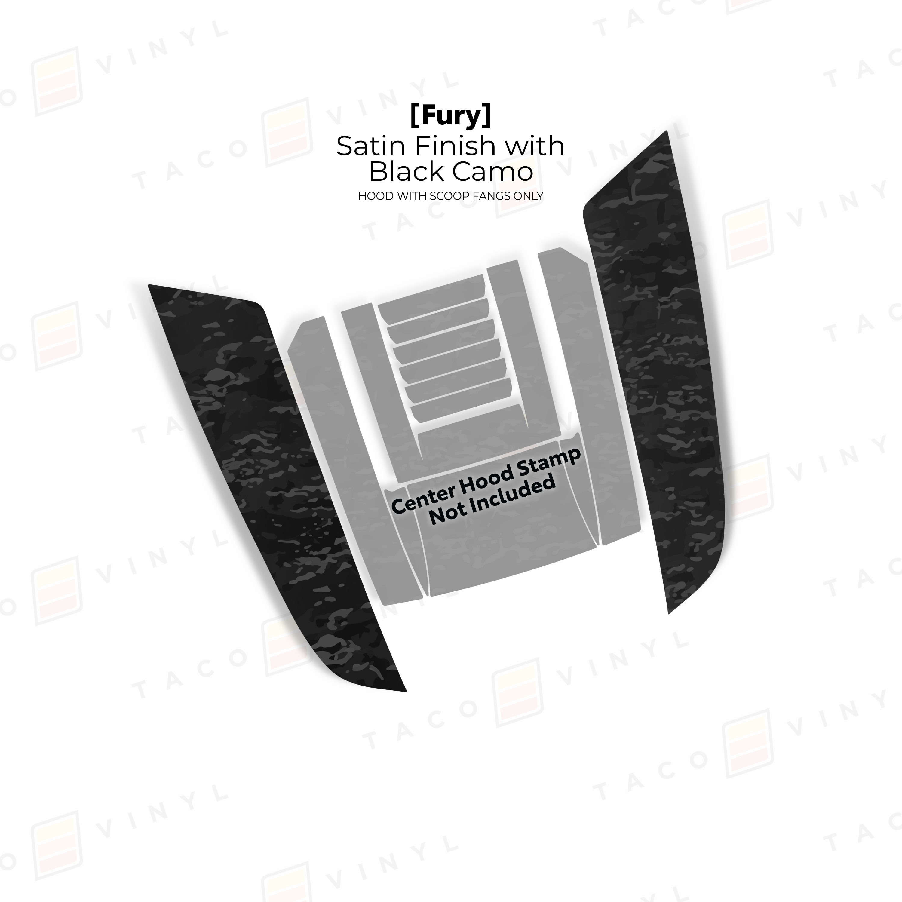 2025+ Fury Hood Scoop Stamp (W/ Long Fangs) For 4Runner