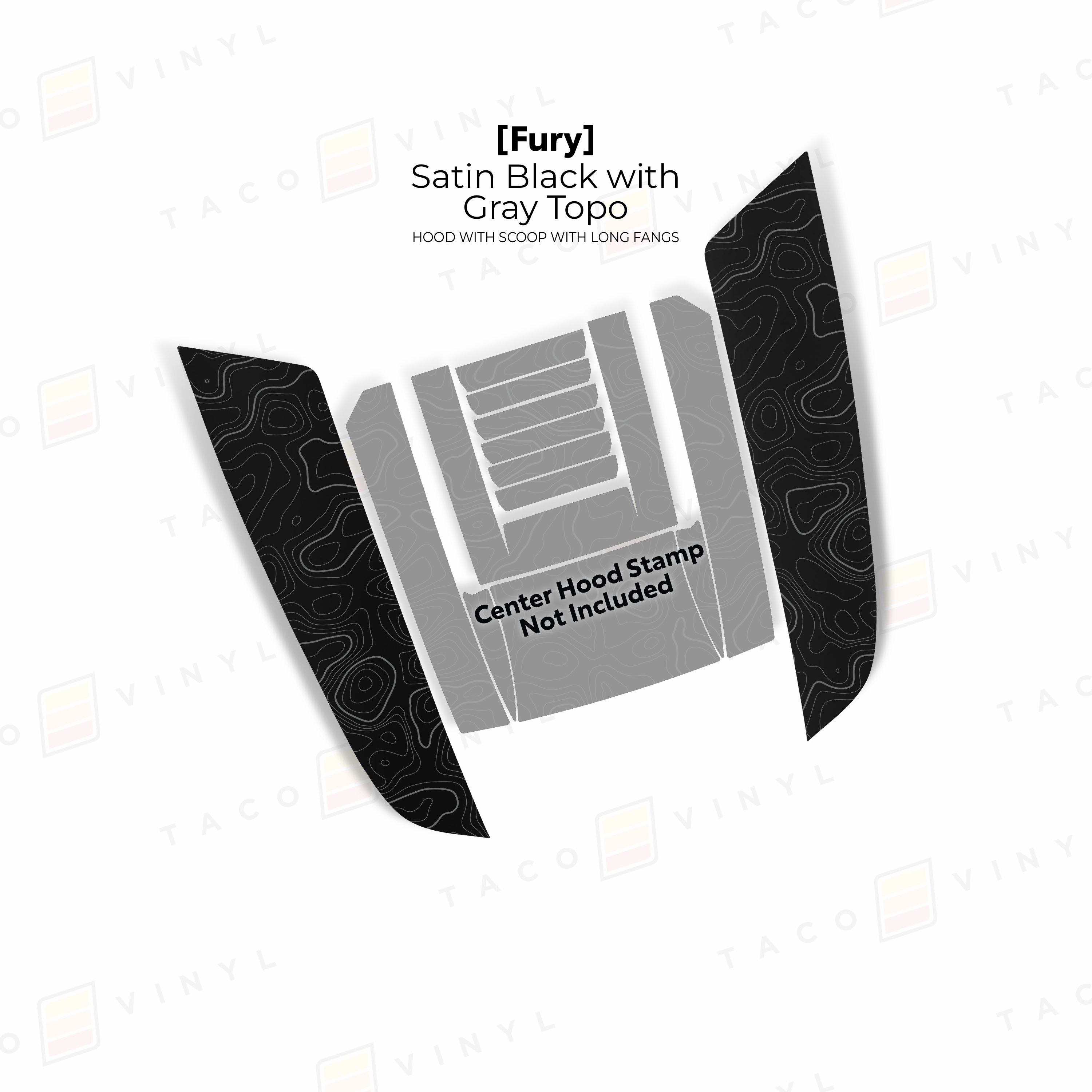 2025+ Fury Hood Scoop Stamp (W/ Long Fangs) For 4Runner