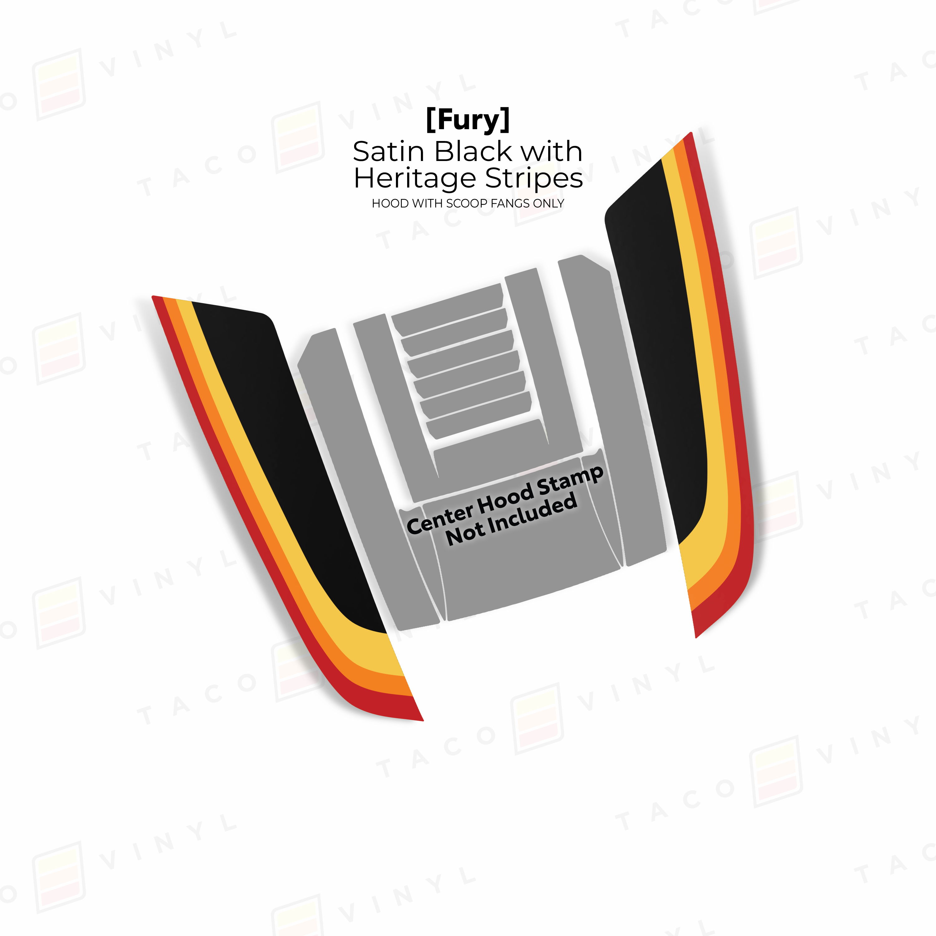 2025+ Fury Hood Scoop Stamp (W/ Long Fangs) For 4Runner