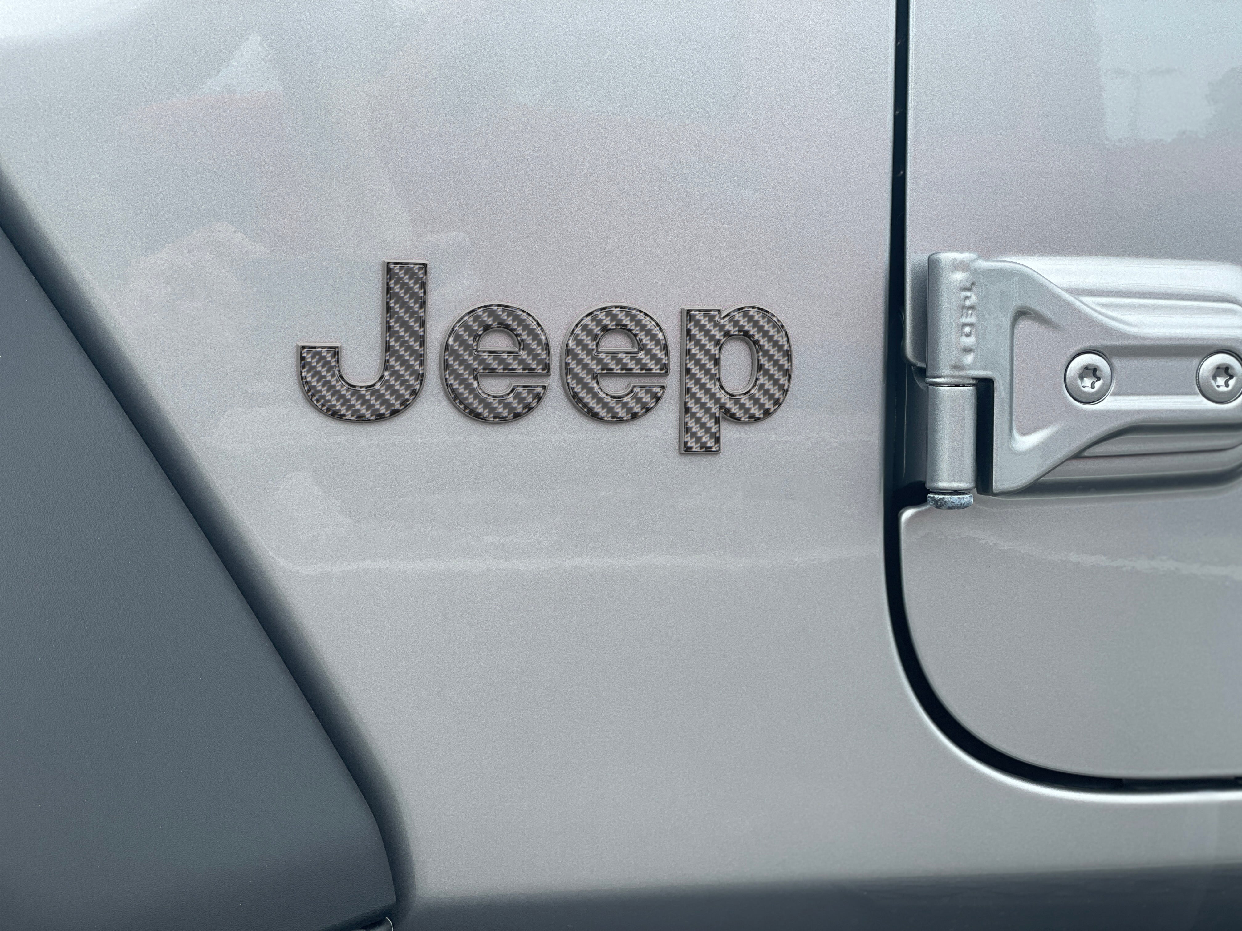 Driver & Passenger Side Letter Overlays Fits 2018-2026 Jeep Wrangler JL