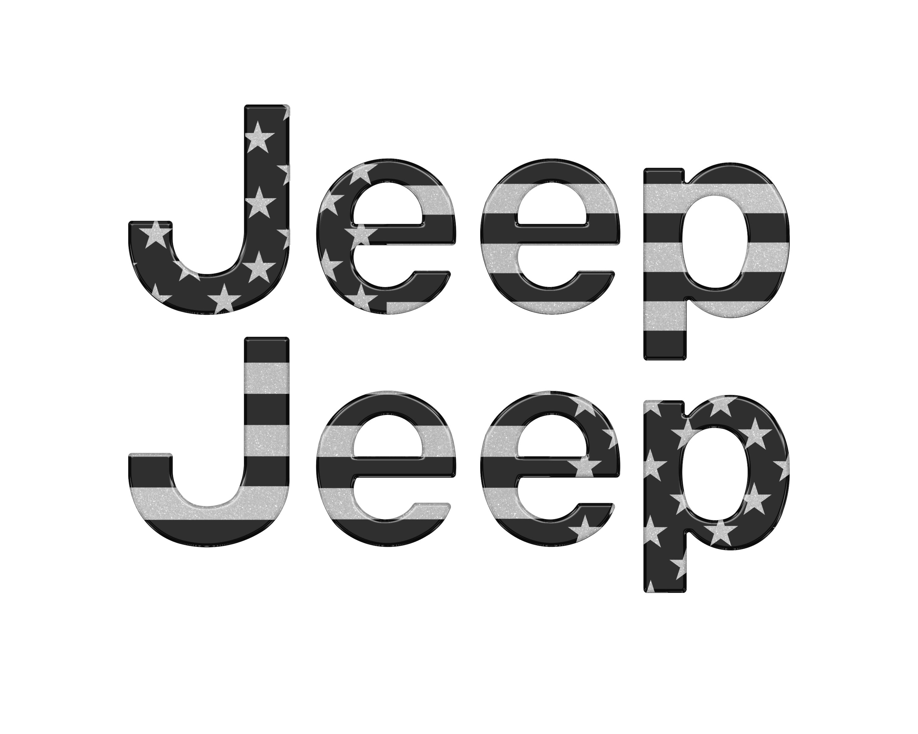 Driver & Passenger Side Letter Overlays Fits 2018-2026 Jeep Wrangler JL