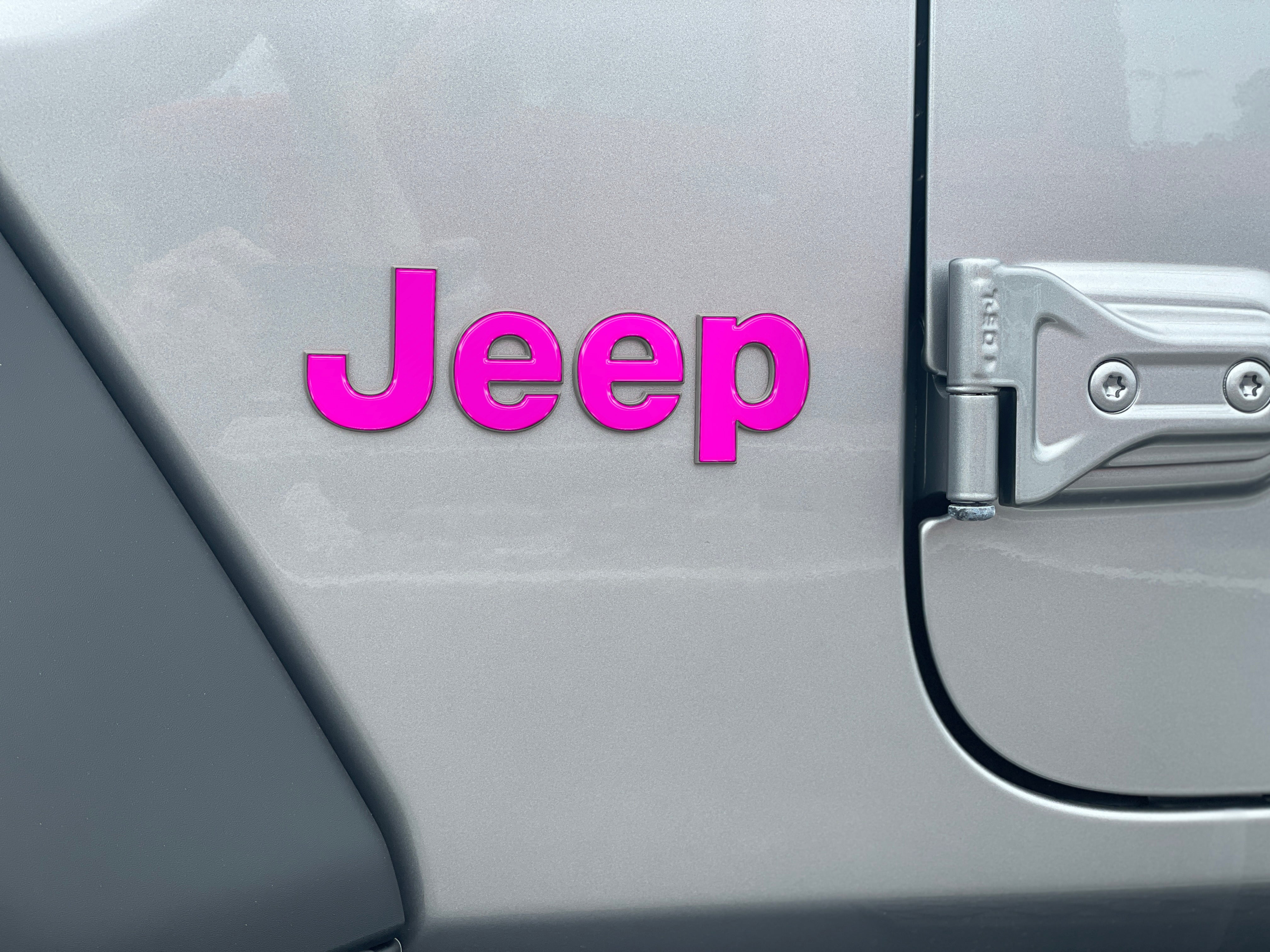 Driver & Passenger Side Letter Overlays Fits 2018-2026 Jeep Wrangler JL