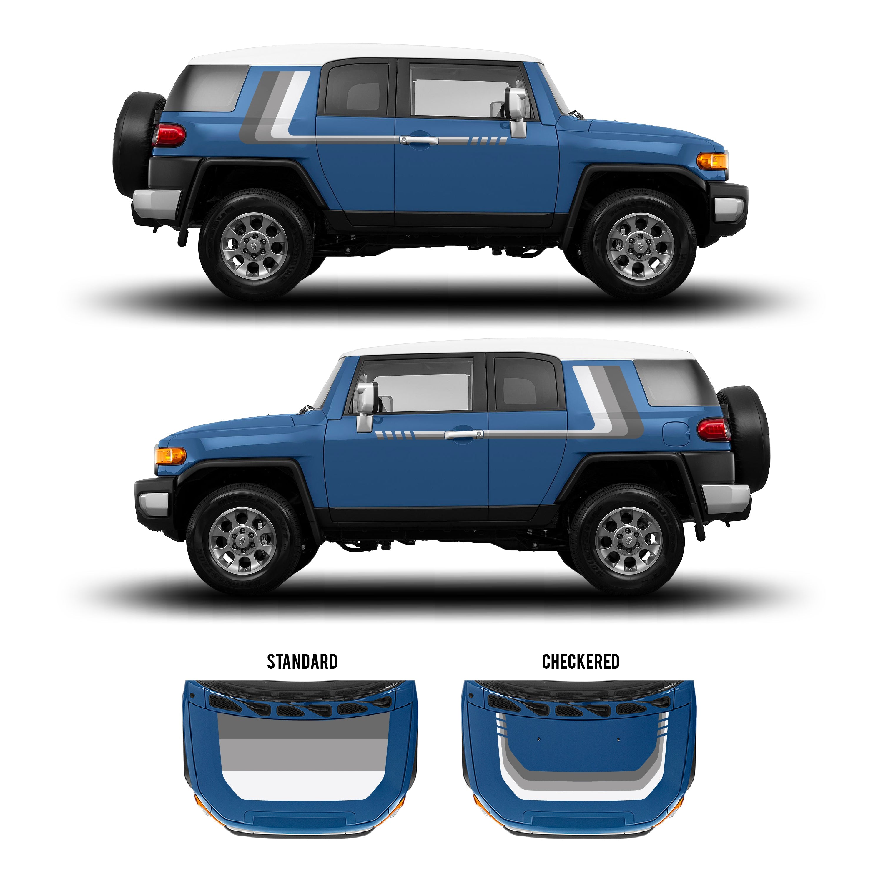 2007-14 Checkered Stripe Kit For FJ Cruiser