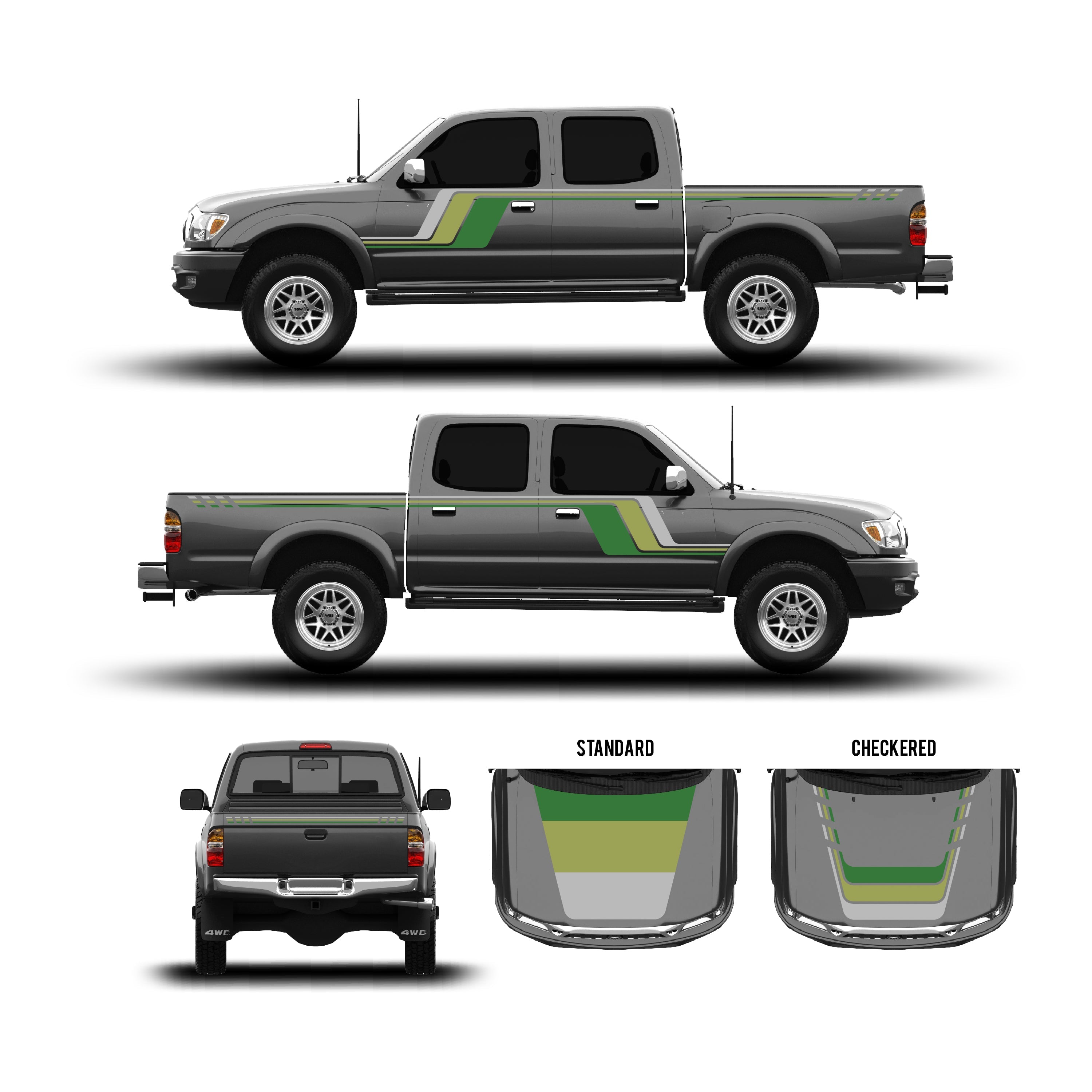 2001-04 Checkered Stripe Kit For Tacoma