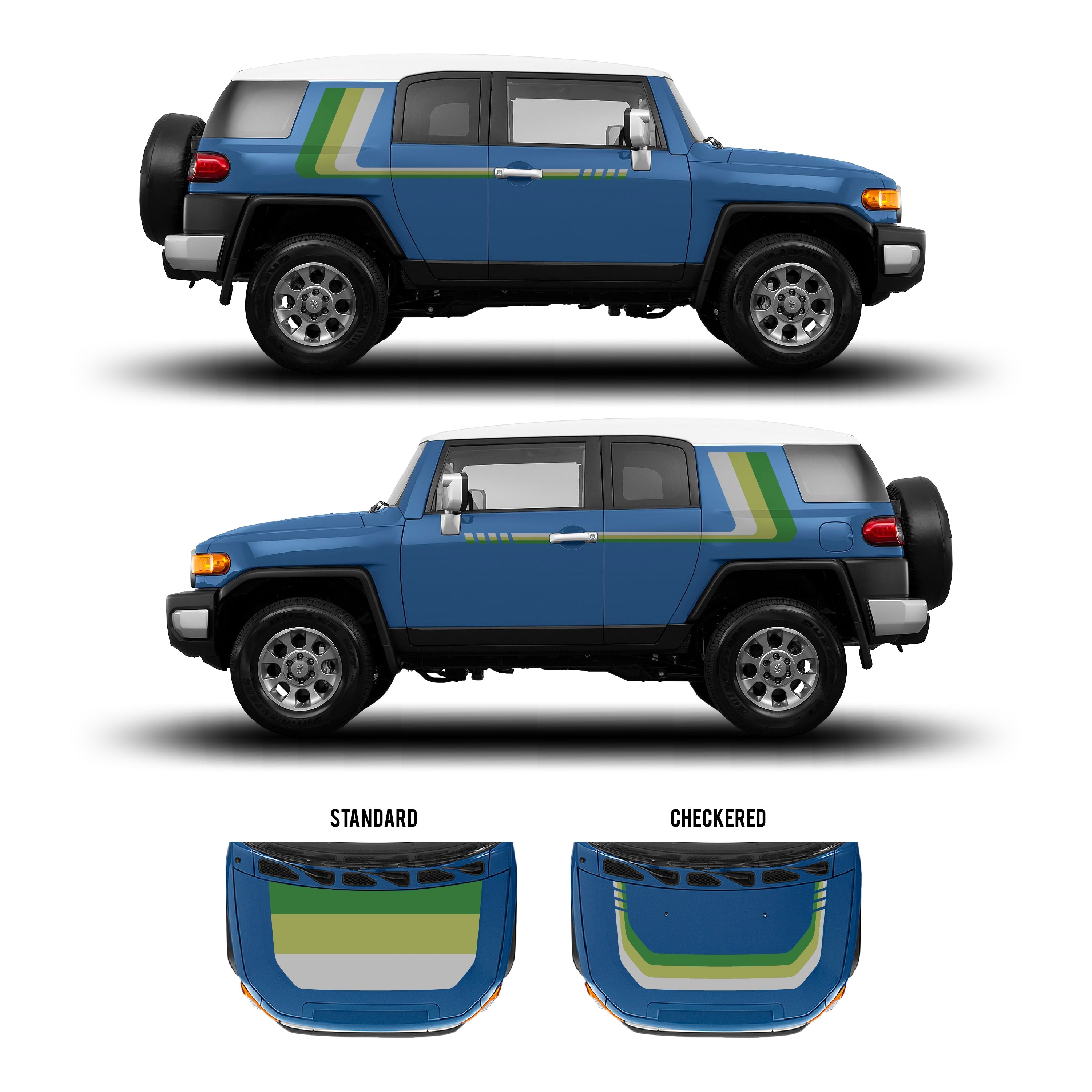 2007-14 Checkered Stripe Kit For FJ Cruiser