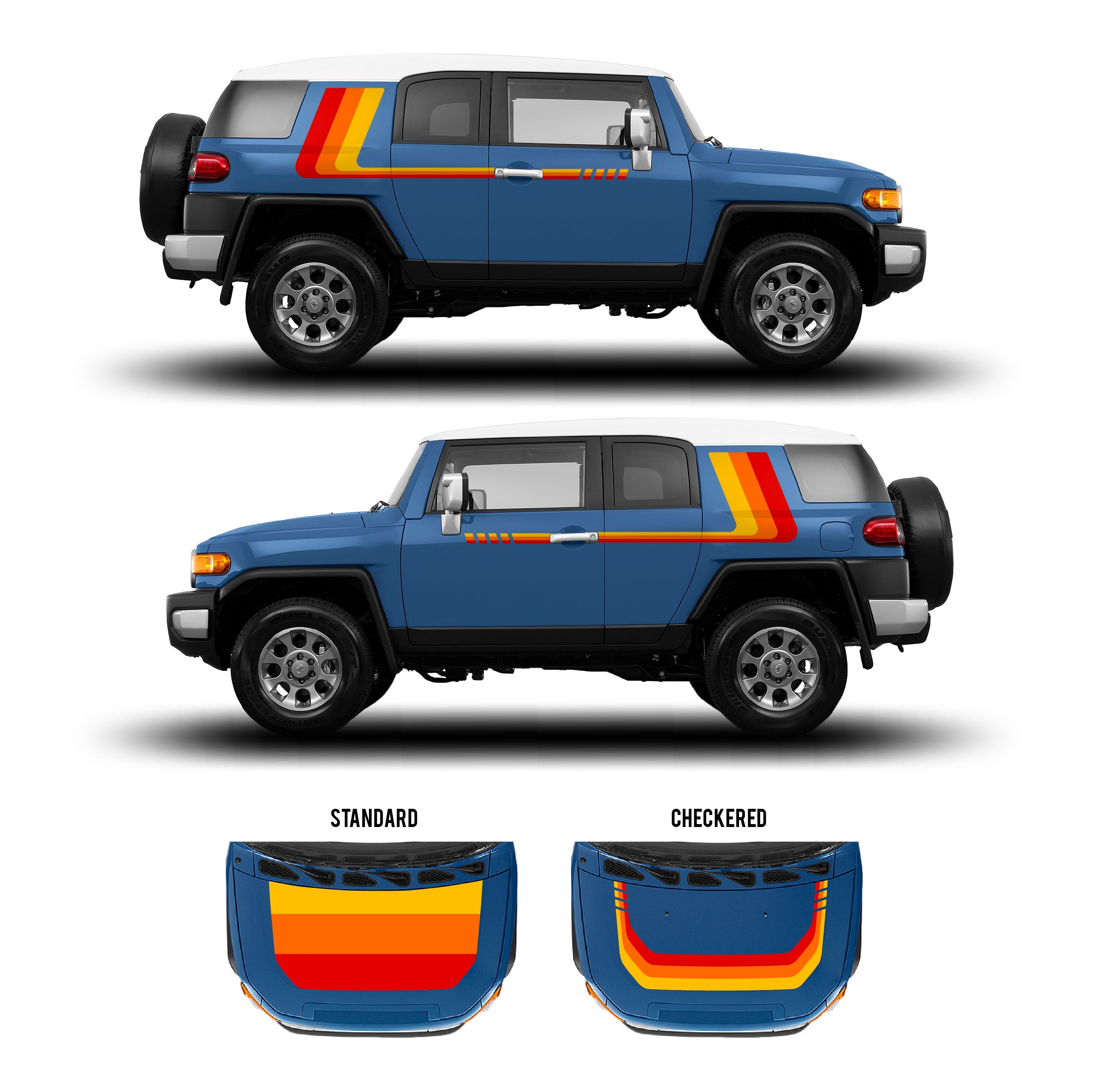 2007-14 Checkered Stripe Kit For FJ Cruiser