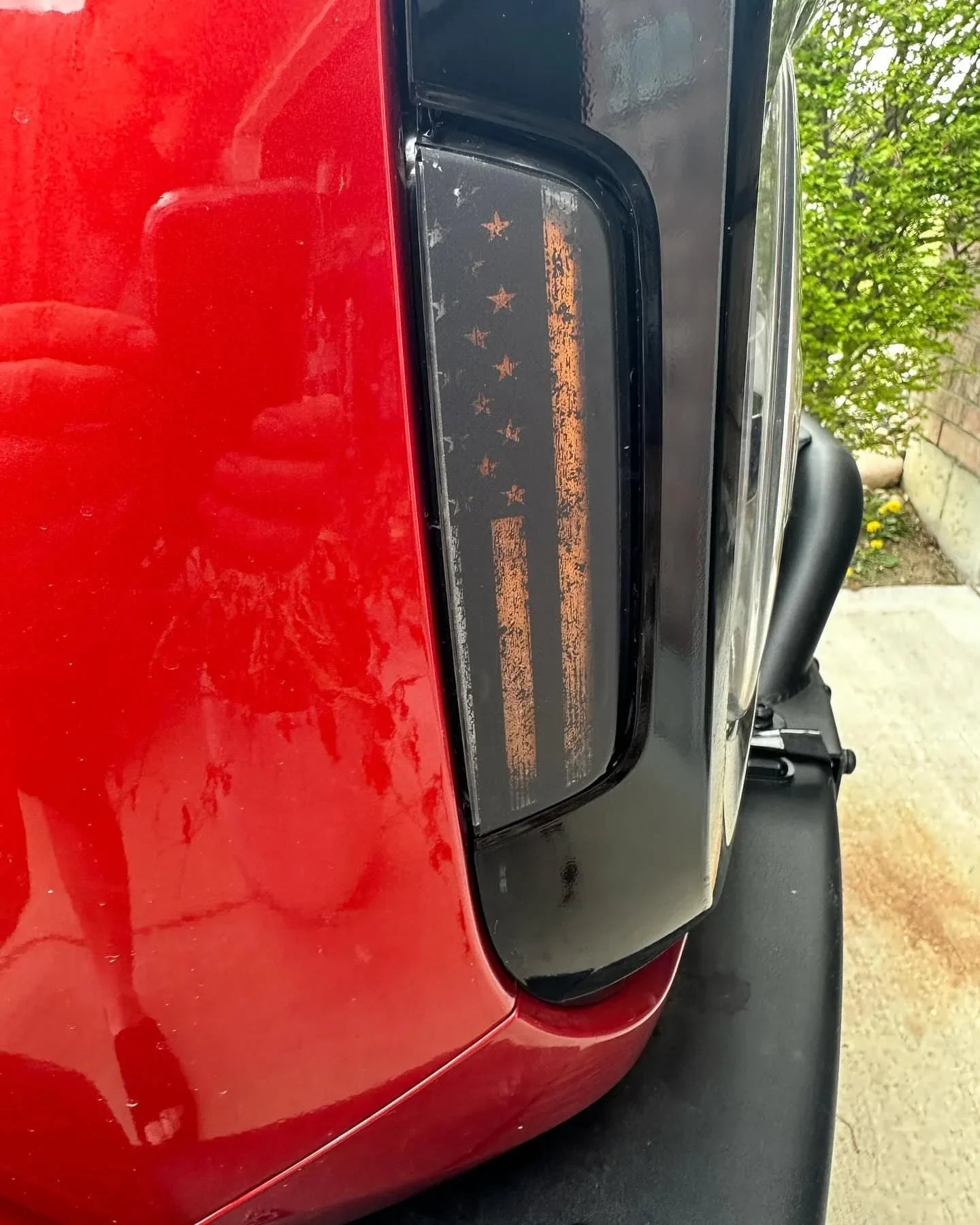 Distressed American Flag Sidemarker Overlays For 2021+ Bronco (ALL)